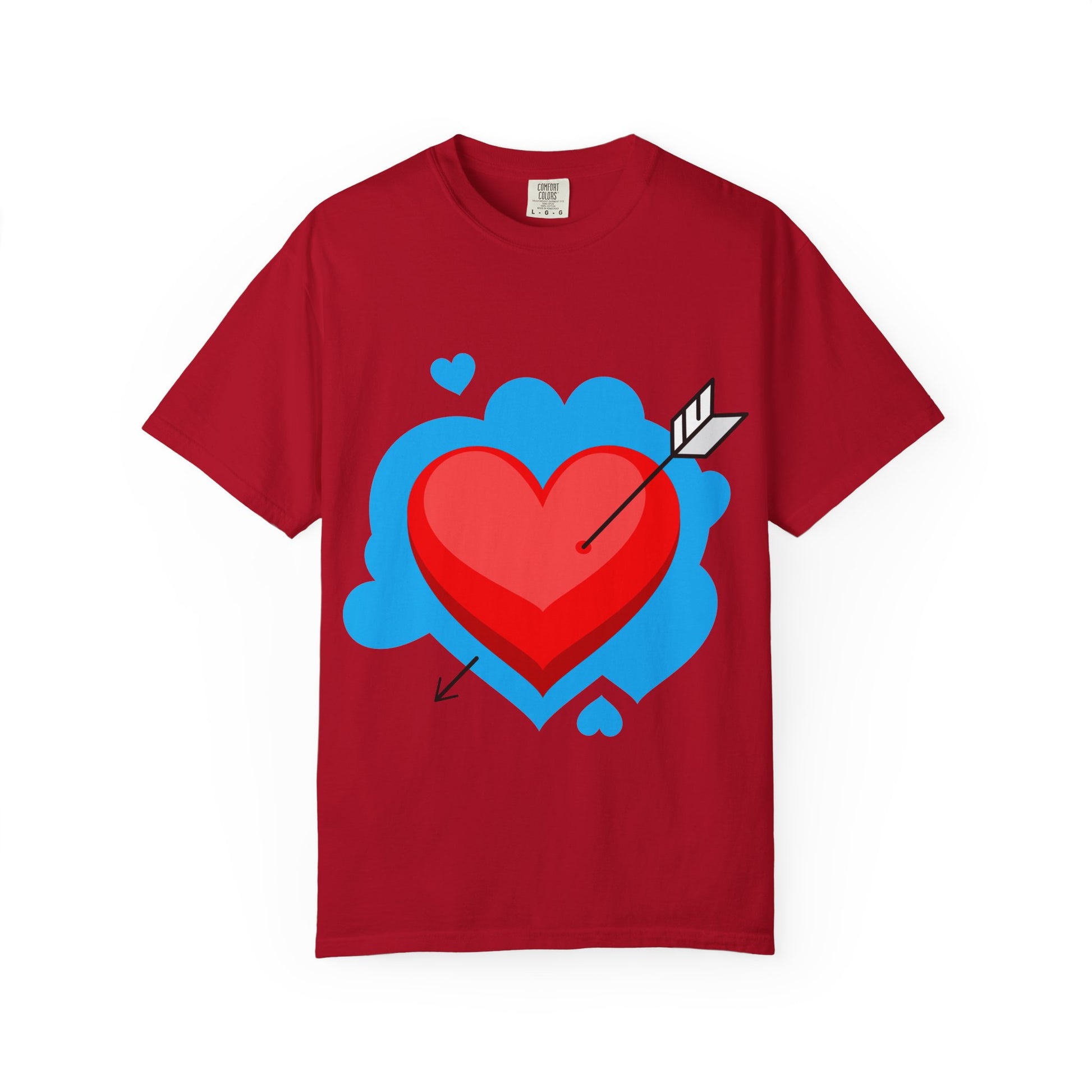 Heart Arrow Graphic T-Shirt, Unisex Casual Tee, Gifts for Couples, Valentine’s Day Top, Love Themed Fashion