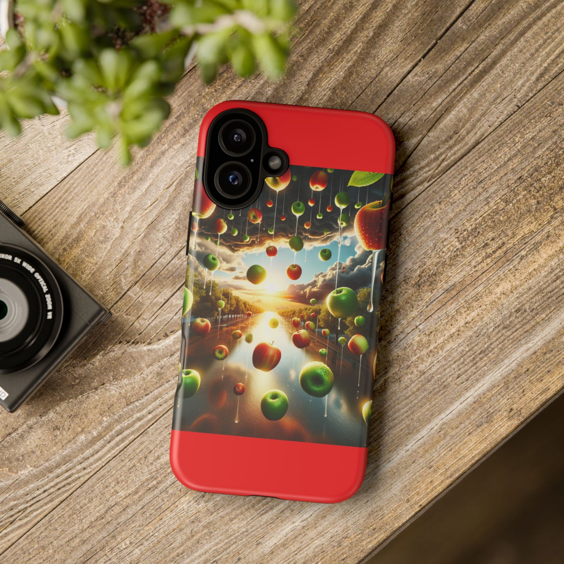 Vibrant Phone Case with Artistic Apple Design, Unique Gift for Art Lovers, Trendy Accessory for Any Occasion, Stylish Smartphone Cover