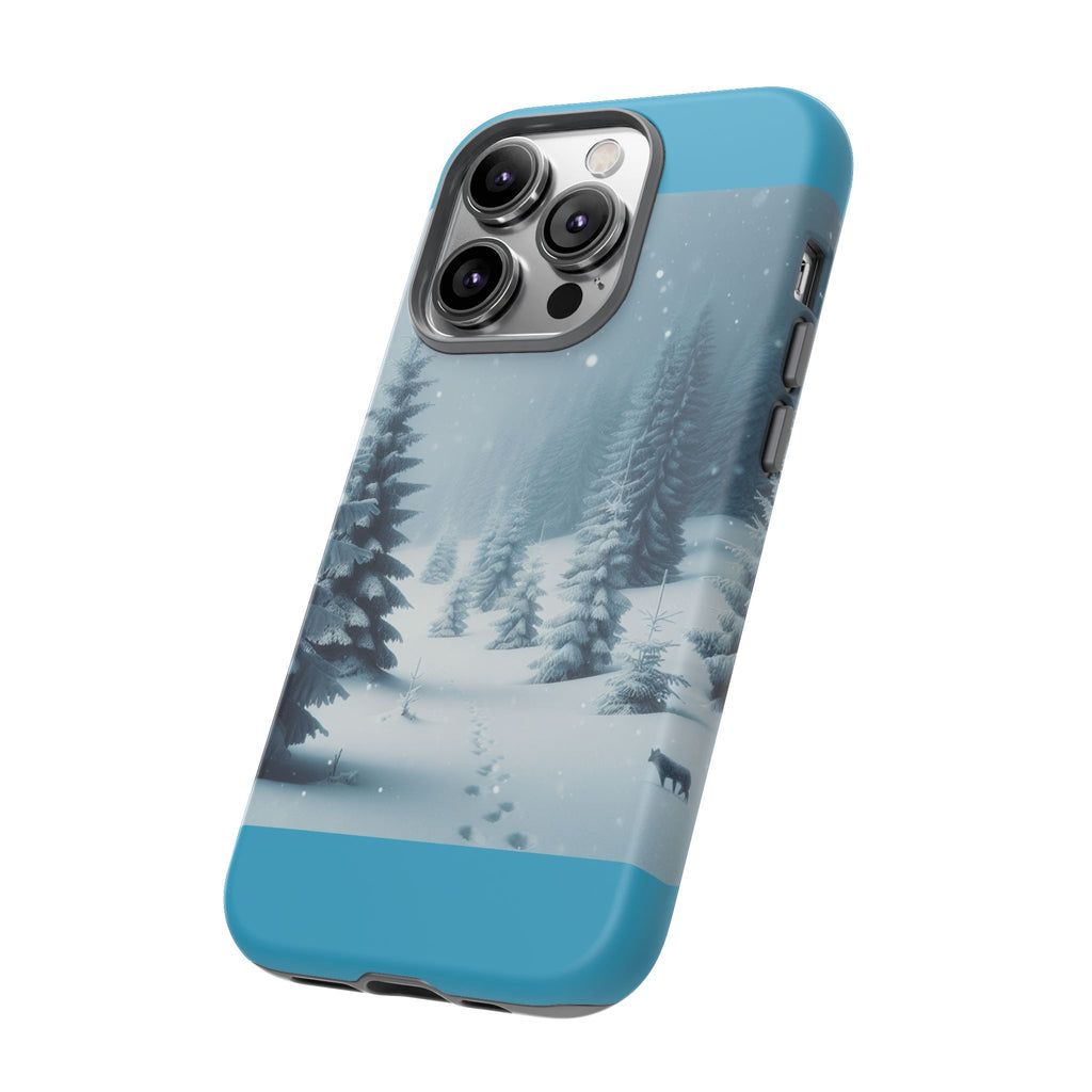 Winter Forest Phone Case, Tough Cases for iPhone, Snowy Landscape Design, Nature Lover Gift, Holiday Accessories