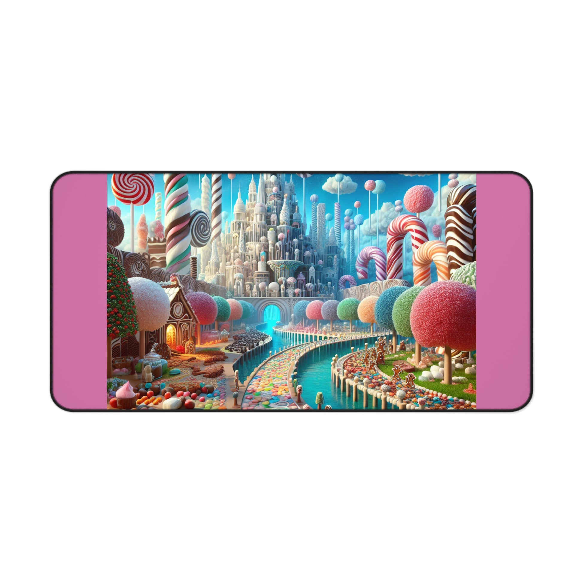 Whimsical Candyland Desk Mat - Colorful Office Accessory for Kids, Fun Home Decor, Gaming Mat, Birthday Gift, Sweet Themed Workspace