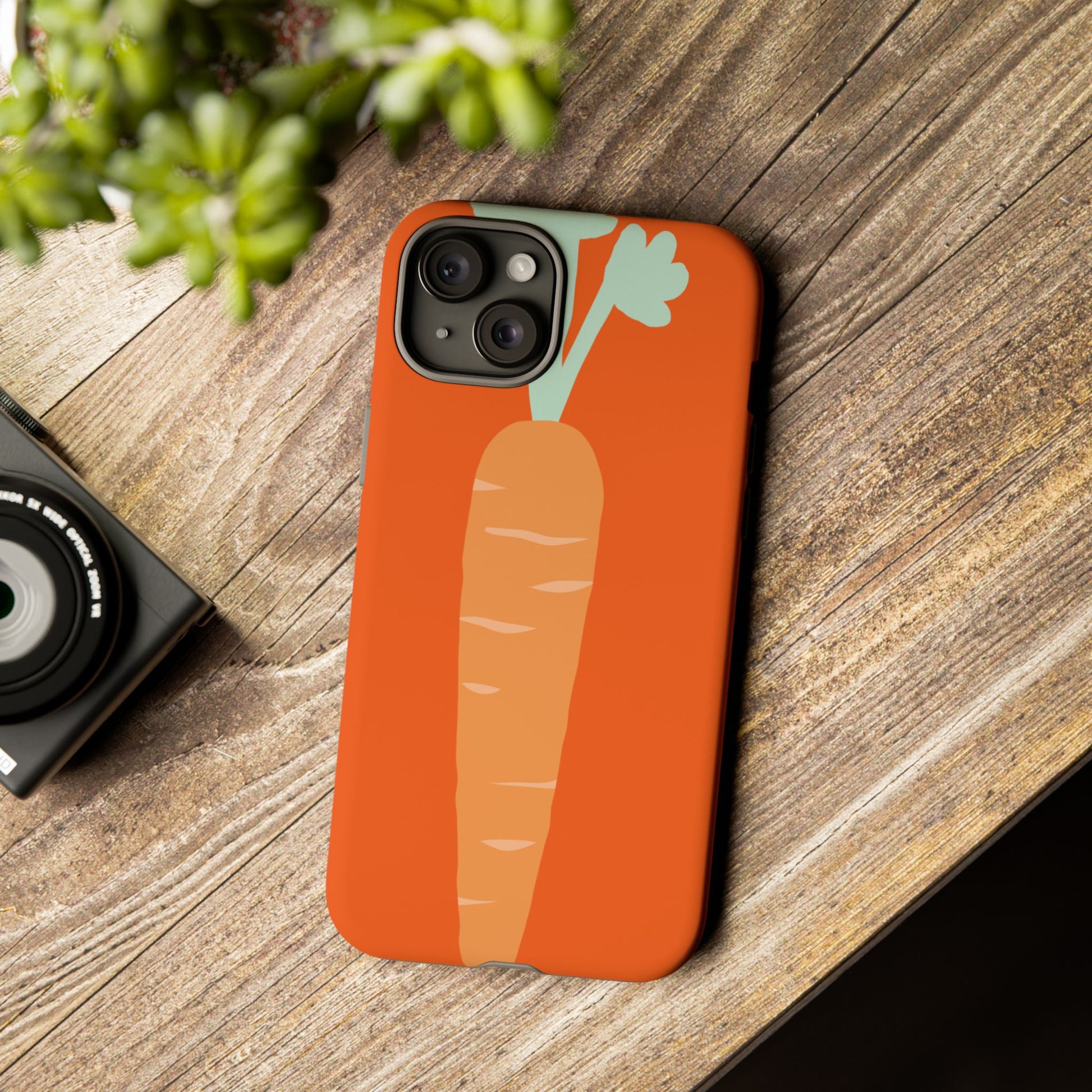 Tough Cases Carrot Phone Case, Cute Smartphone Cover, Fun Gift for Garden Lovers, Fall Decor, Vegan Accessories, Colorful Case