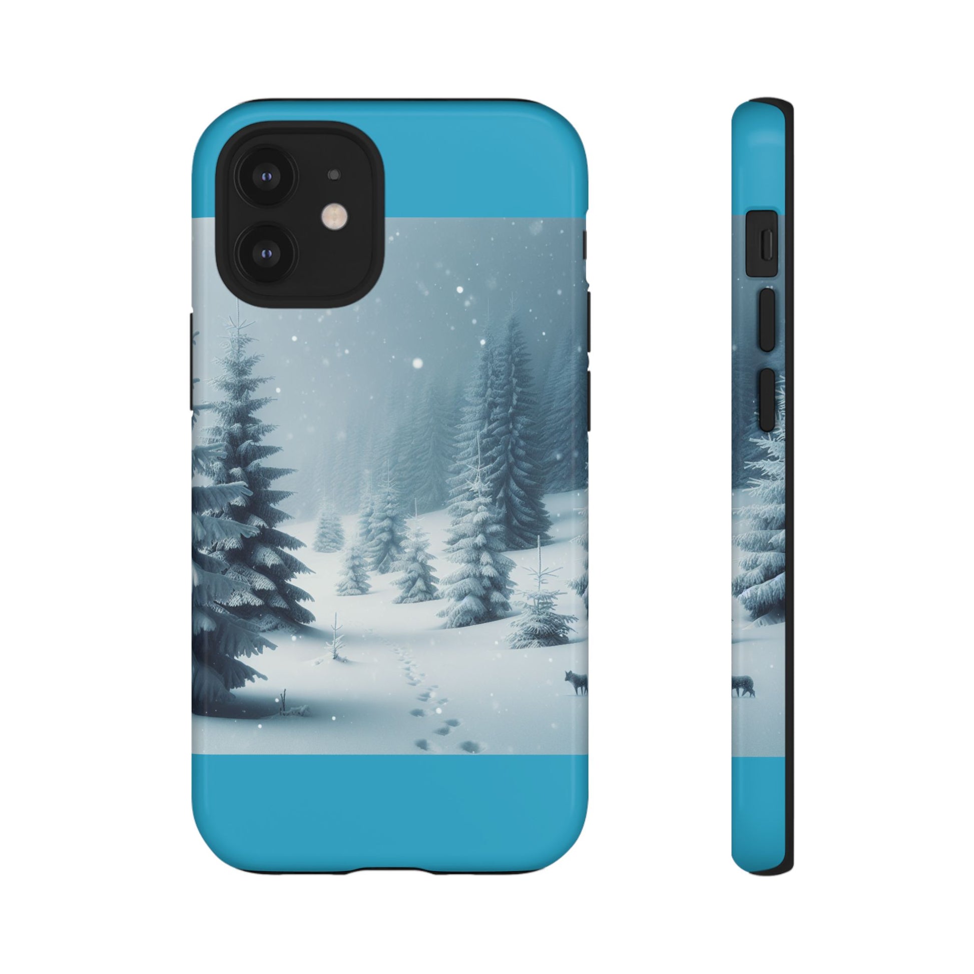Winter Forest Phone Case, Tough Cases for iPhone, Snowy Landscape Design, Nature Lover Gift, Holiday Accessories