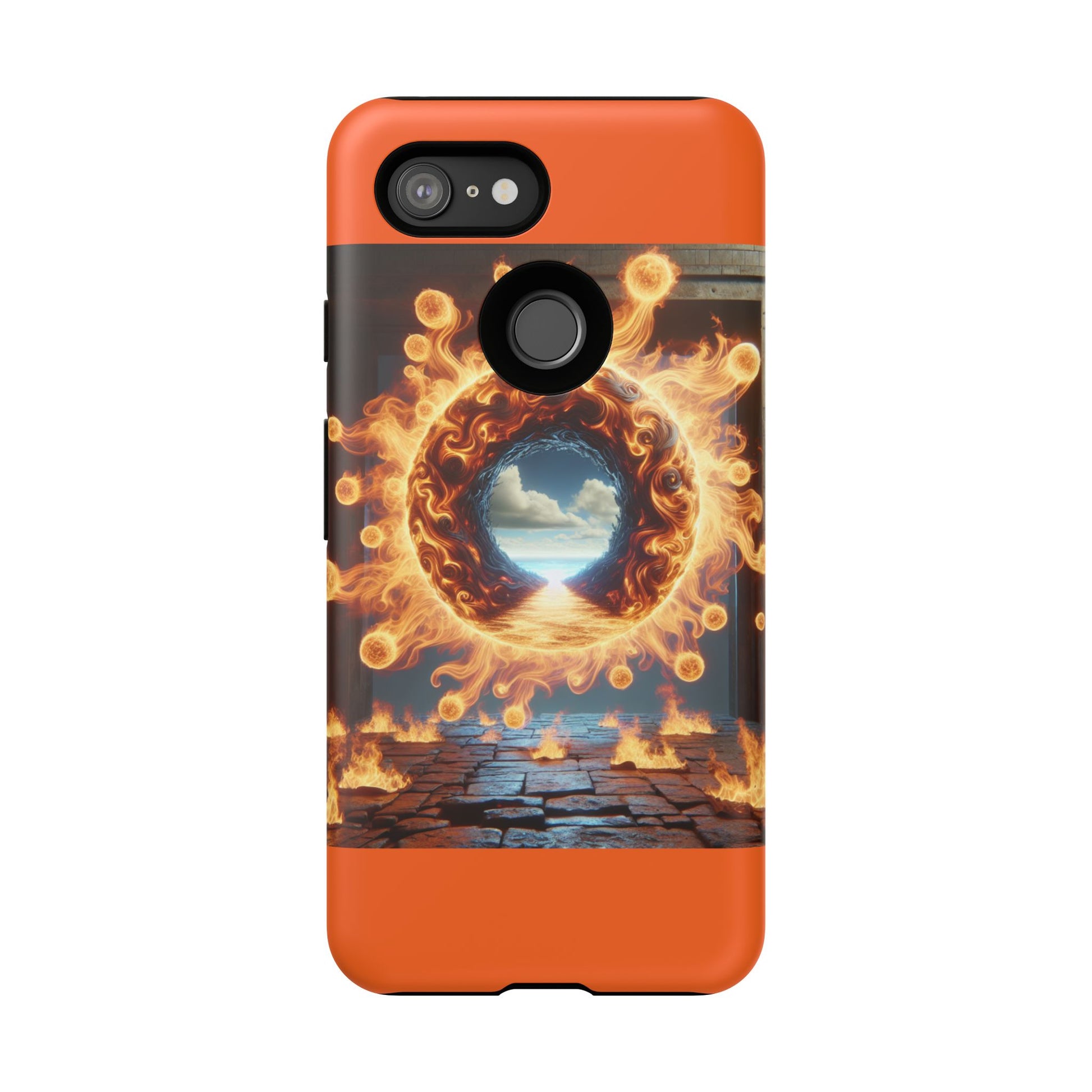 Vibrant Phone Case, Tough Cases for Gamers, Fire Element Phone Cover, Unique Protector, Game Lover Gifts
