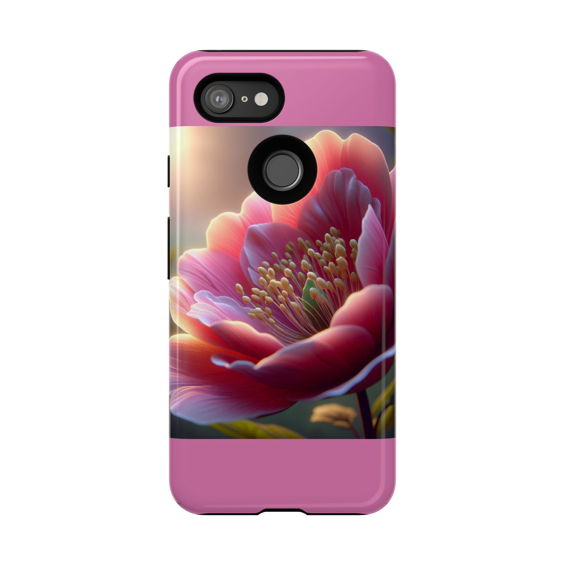 Pink Floral Phone Case, Tough Cases, Floral Design, Phone Accessory Gift, Nature Inspired, Trendy Tech Case
