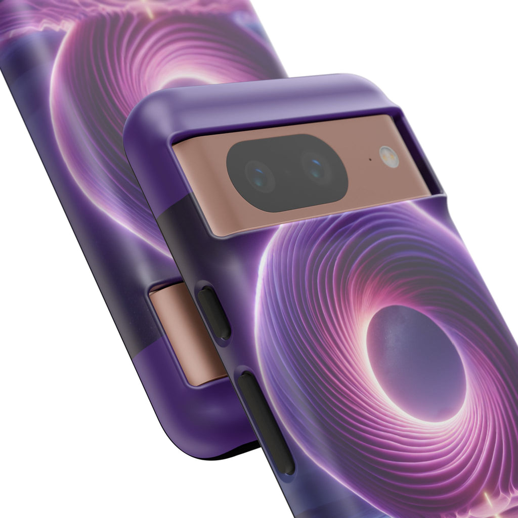 Colorful Phone Case with Swirling Design, Tough Phone Cover, Cosmic Phone Protector, Unique Gift for Tech Lovers, Stylish Smartphone Shell