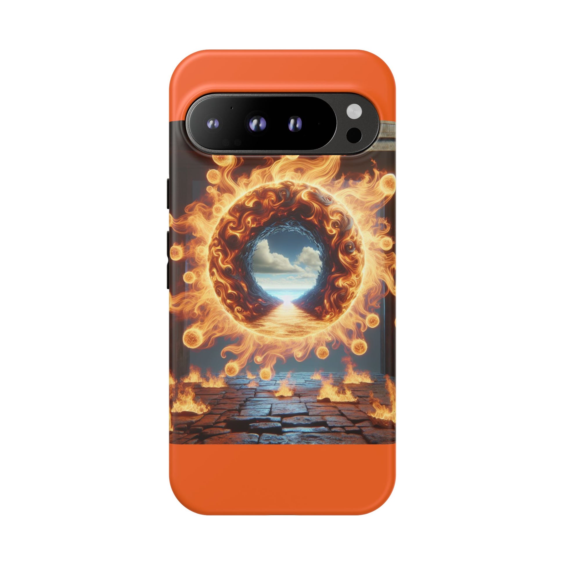 Vibrant Phone Case, Tough Cases for Gamers, Fire Element Phone Cover, Unique Protector, Game Lover Gifts