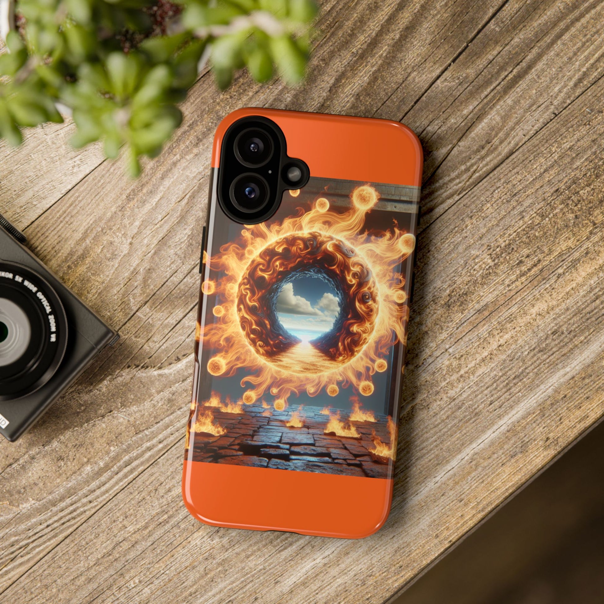 Vibrant Phone Case, Tough Cases for Gamers, Fire Element Phone Cover, Unique Protector, Game Lover Gifts