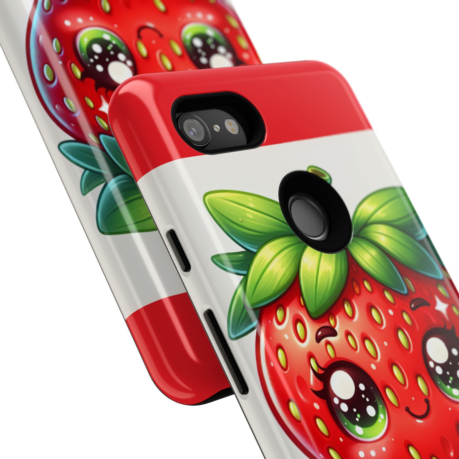 Cute Strawberry iPhone Case, Tough Phone Cases, Stylish Accessories, Fun Design for Kids and Adults, Perfect Gift for All Occasions