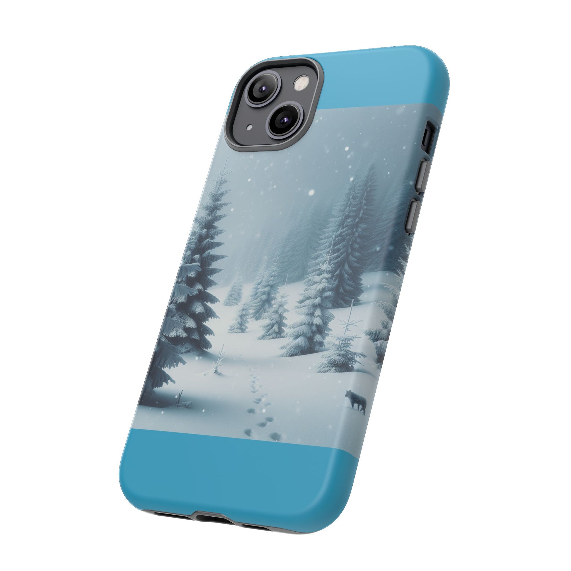 Winter Forest Phone Case, Tough Cases for iPhone, Snowy Landscape Design, Nature Lover Gift, Holiday Accessories