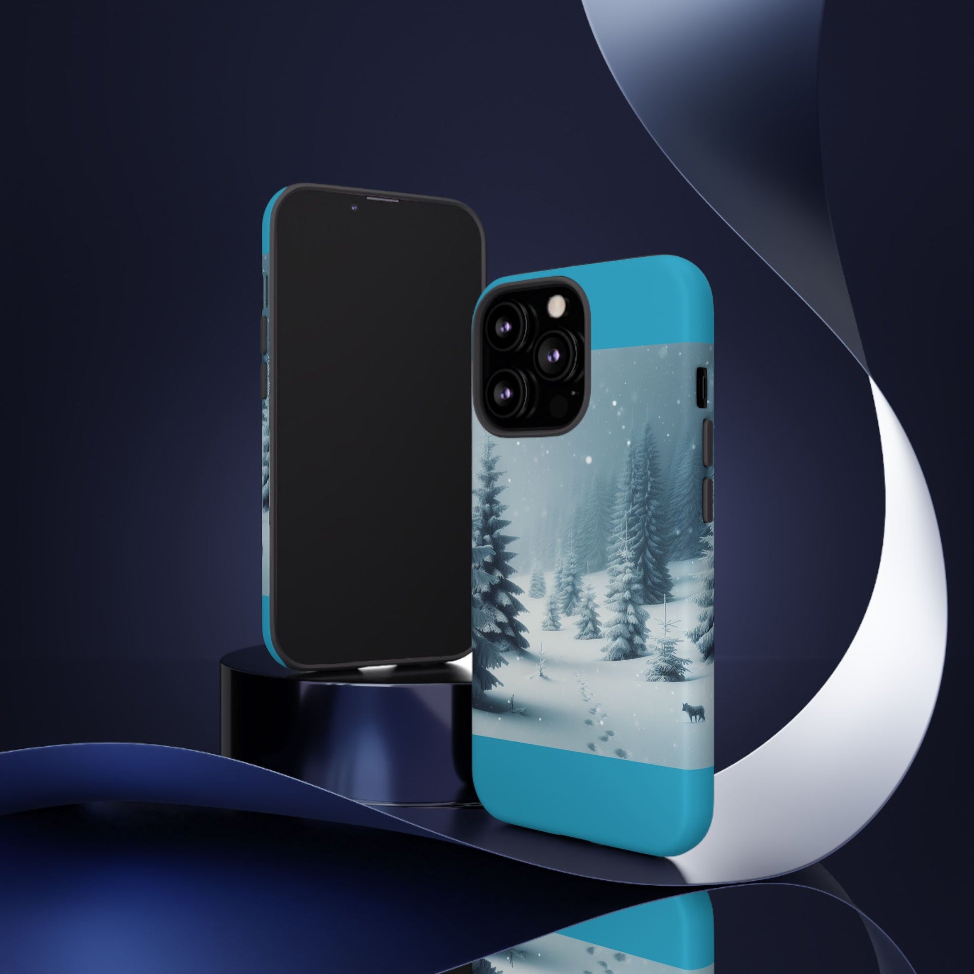 Winter Forest Phone Case, Tough Cases for iPhone, Snowy Landscape Design, Nature Lover Gift, Holiday Accessories