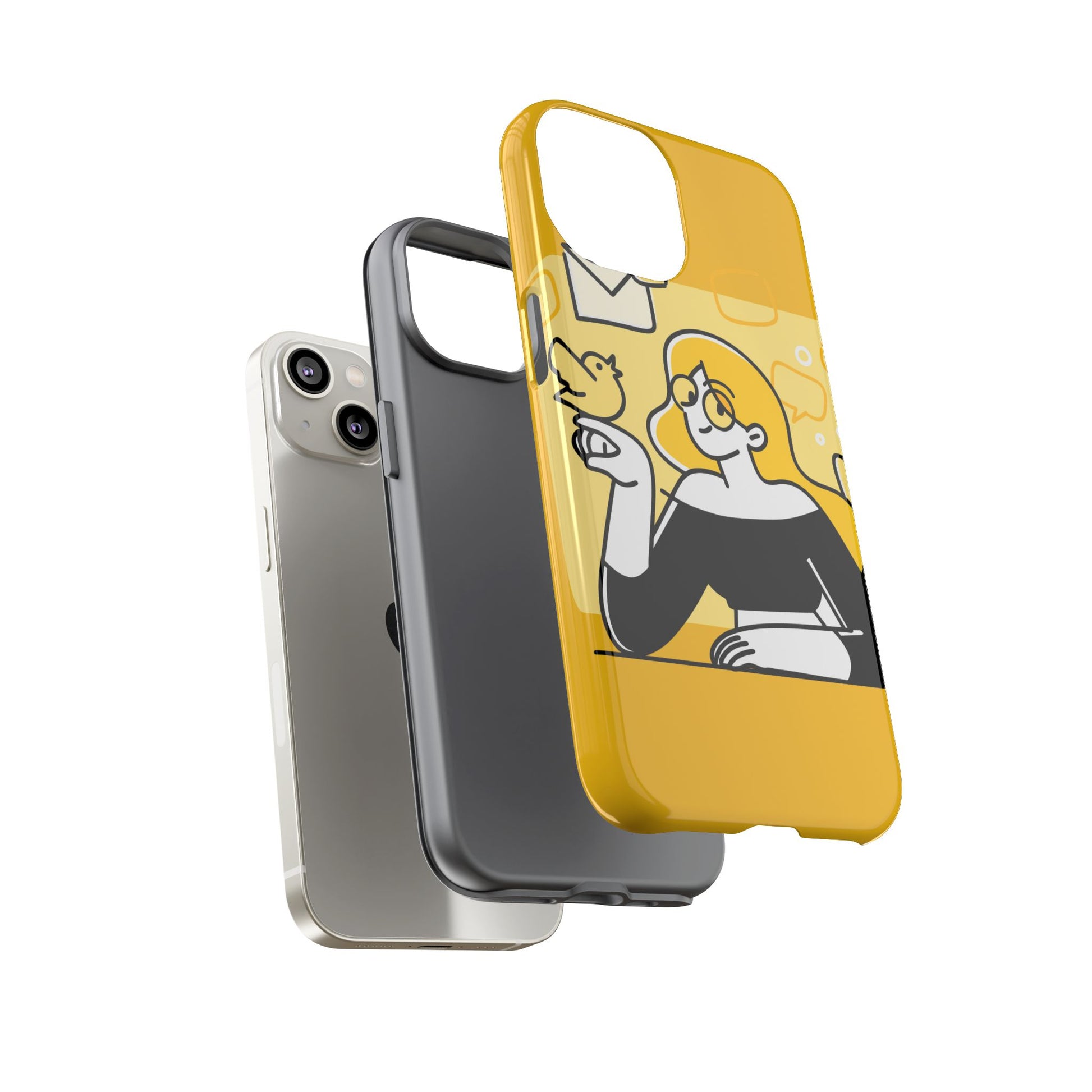 Chic Phone Case with Playful Design, Smartphone Cover, Unique Gift, Trendy Accessory, Eco-Friendly Case