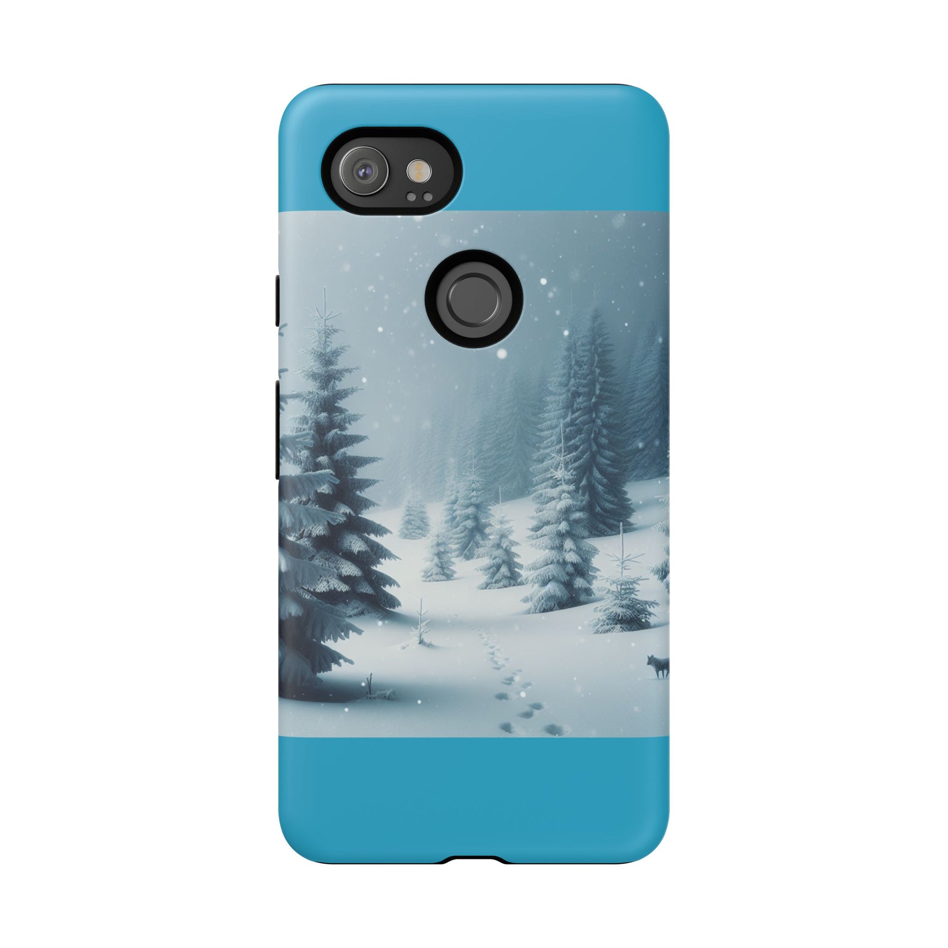 Winter Forest Phone Case, Tough Cases for iPhone, Snowy Landscape Design, Nature Lover Gift, Holiday Accessories