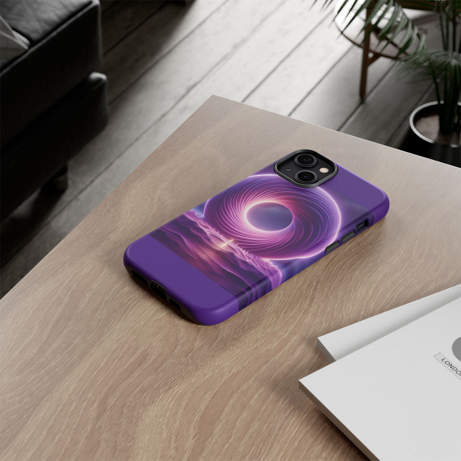 Colorful Phone Case with Swirling Design, Tough Phone Cover, Cosmic Phone Protector, Unique Gift for Tech Lovers, Stylish Smartphone Shell