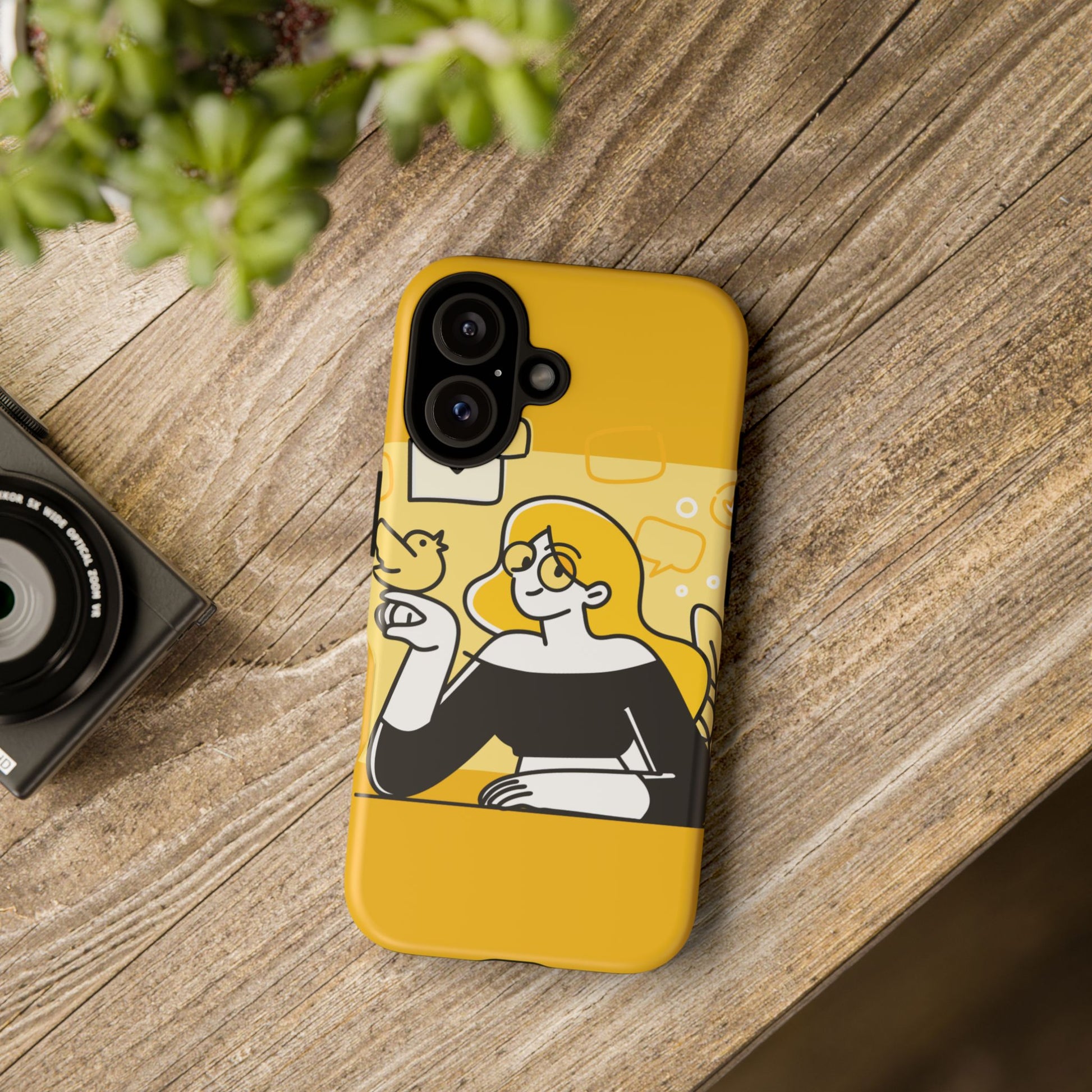 Chic Phone Case with Playful Design, Smartphone Cover, Unique Gift, Trendy Accessory, Eco-Friendly Case
