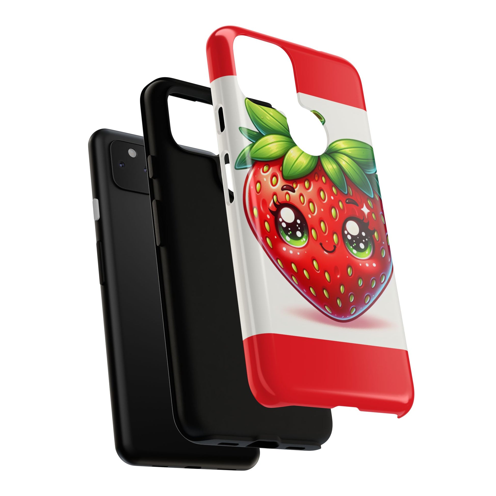 Cute Strawberry iPhone Case, Tough Phone Cases, Stylish Accessories, Fun Design for Kids and Adults, Perfect Gift for All Occasions