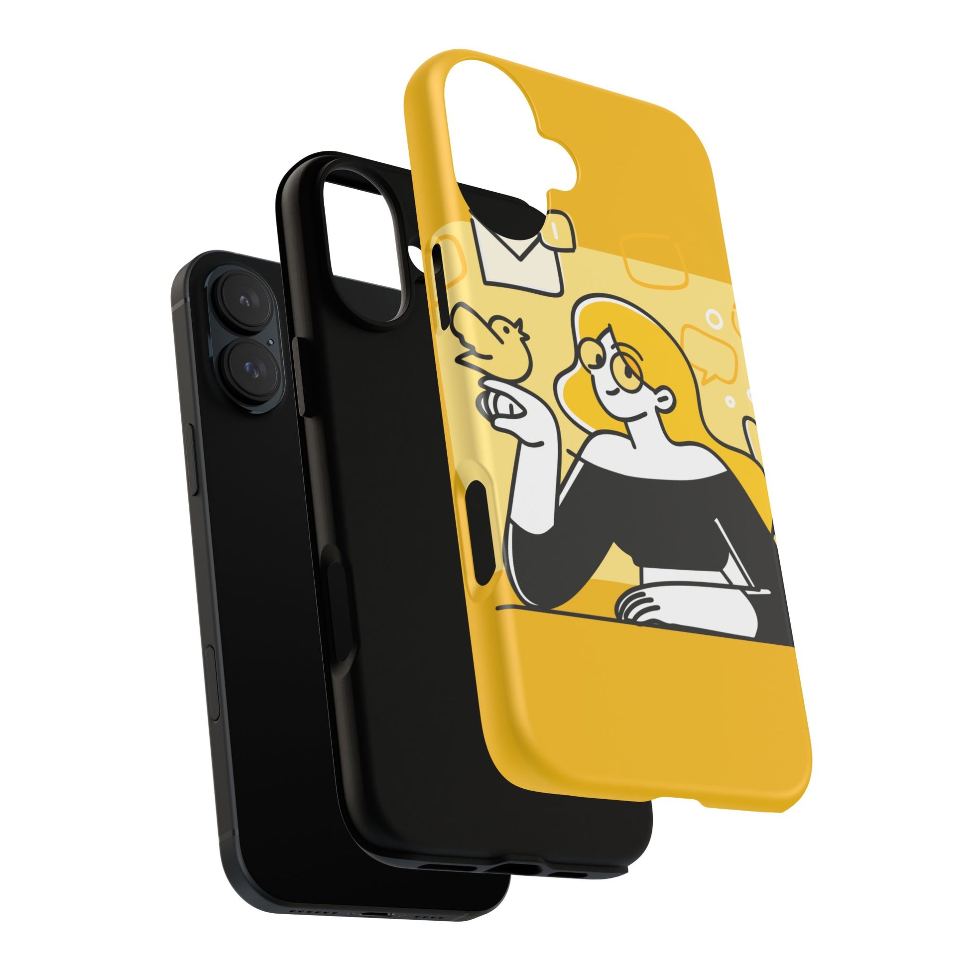 Chic Phone Case with Playful Design, Smartphone Cover, Unique Gift, Trendy Accessory, Eco-Friendly Case