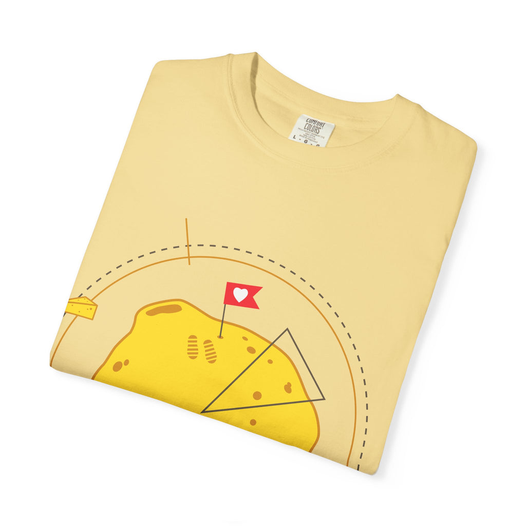 Playful Moon Landing T-shirt | Unisex Graphic Tee for Space Lovers | Gift for Astronaut Fans, Celestial Theme Apparel, Fun Casual Wear