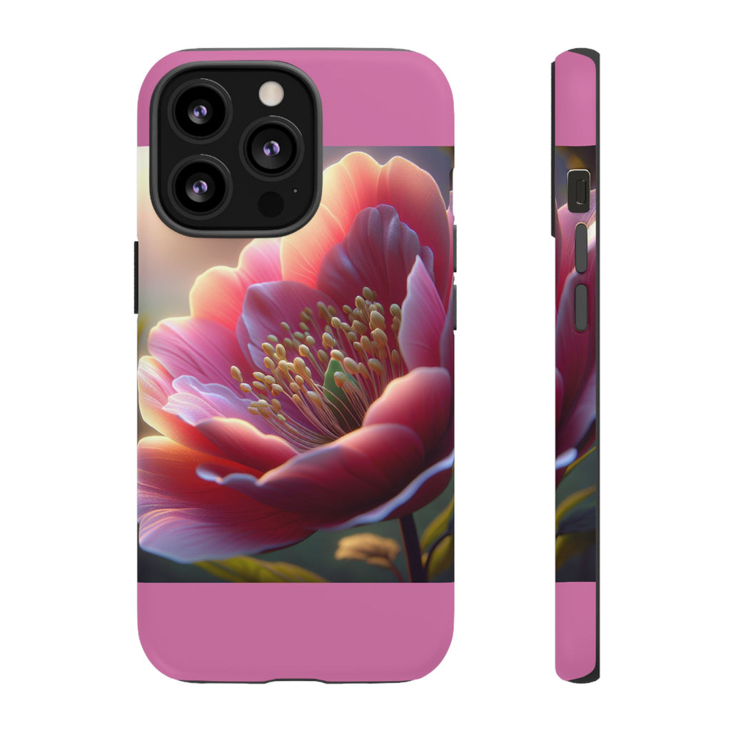 Pink Floral Phone Case, Tough Cases, Floral Design, Phone Accessory Gift, Nature Inspired, Trendy Tech Case