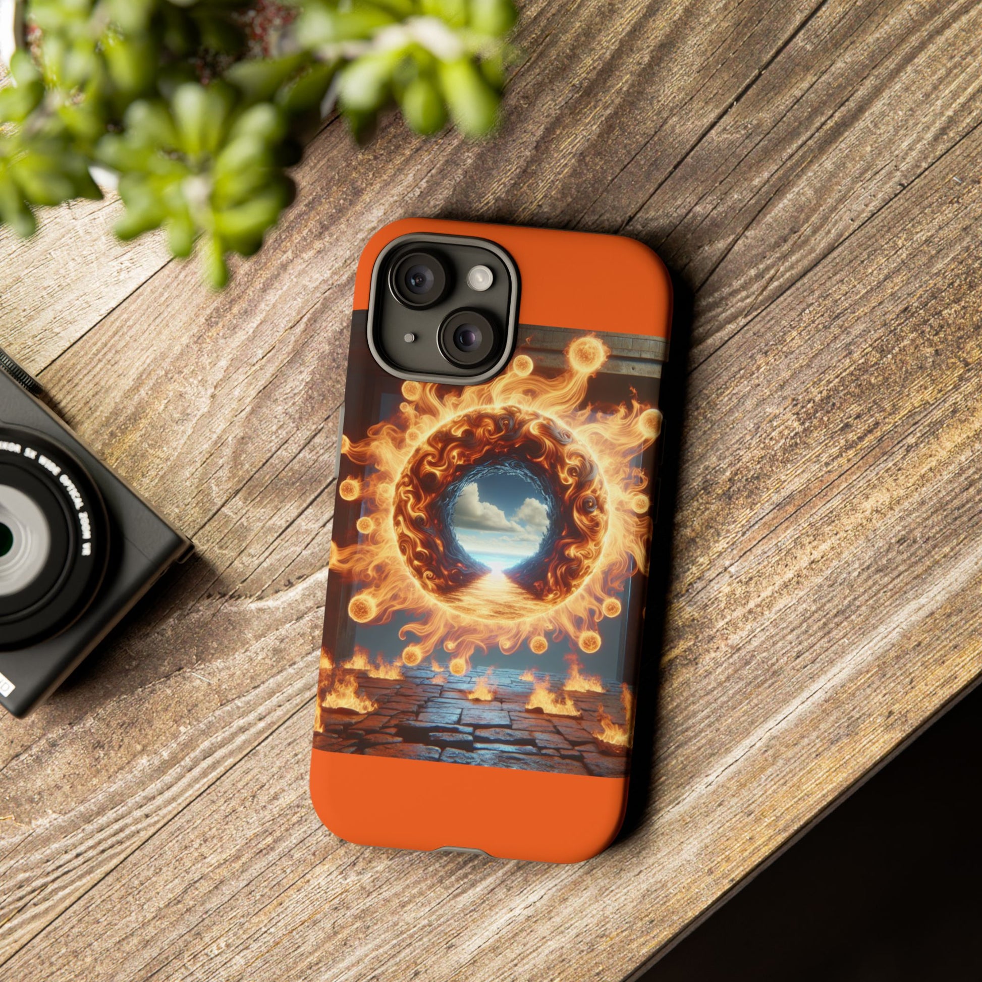 Vibrant Phone Case, Tough Cases for Gamers, Fire Element Phone Cover, Unique Protector, Game Lover Gifts