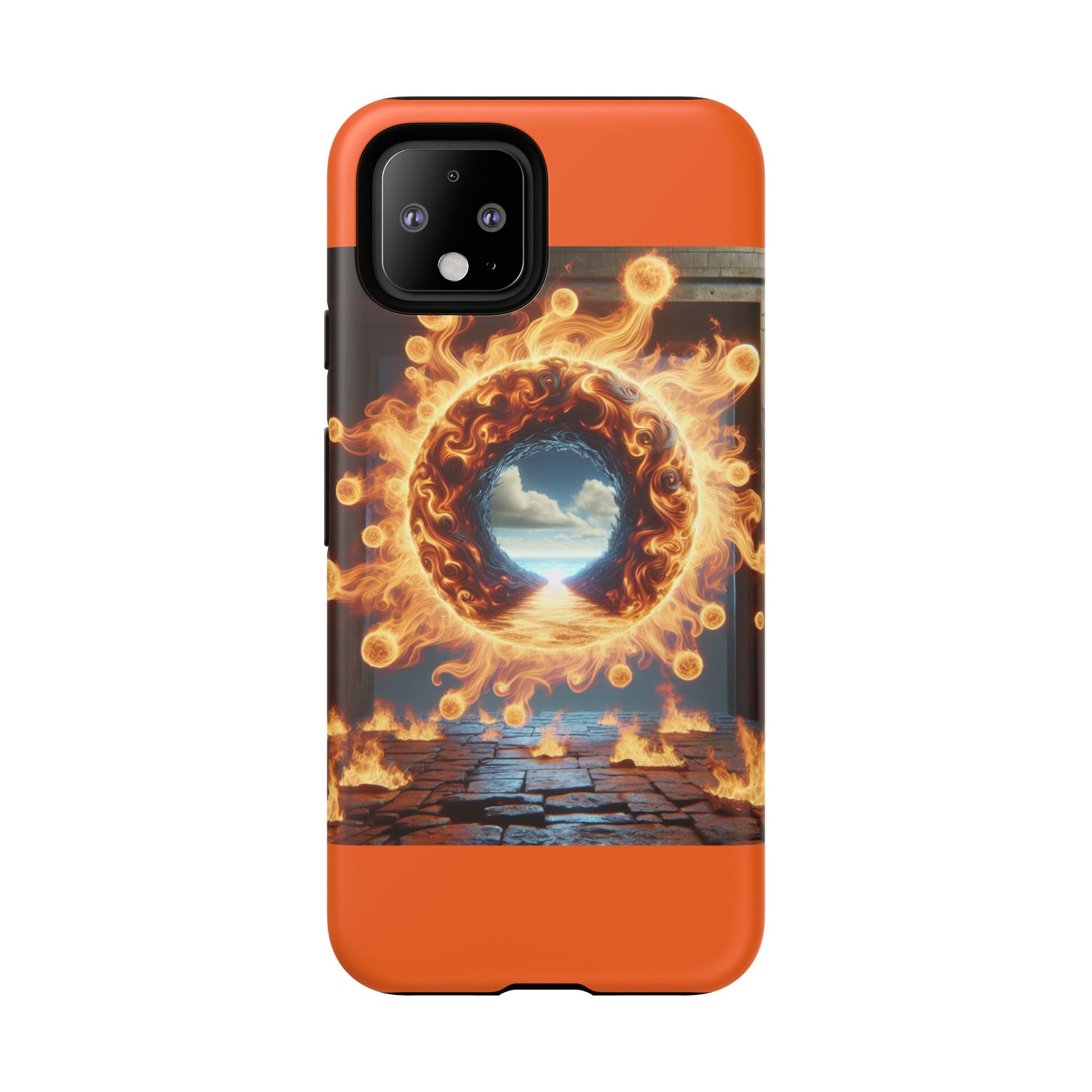 Vibrant Phone Case, Tough Cases for Gamers, Fire Element Phone Cover, Unique Protector, Game Lover Gifts