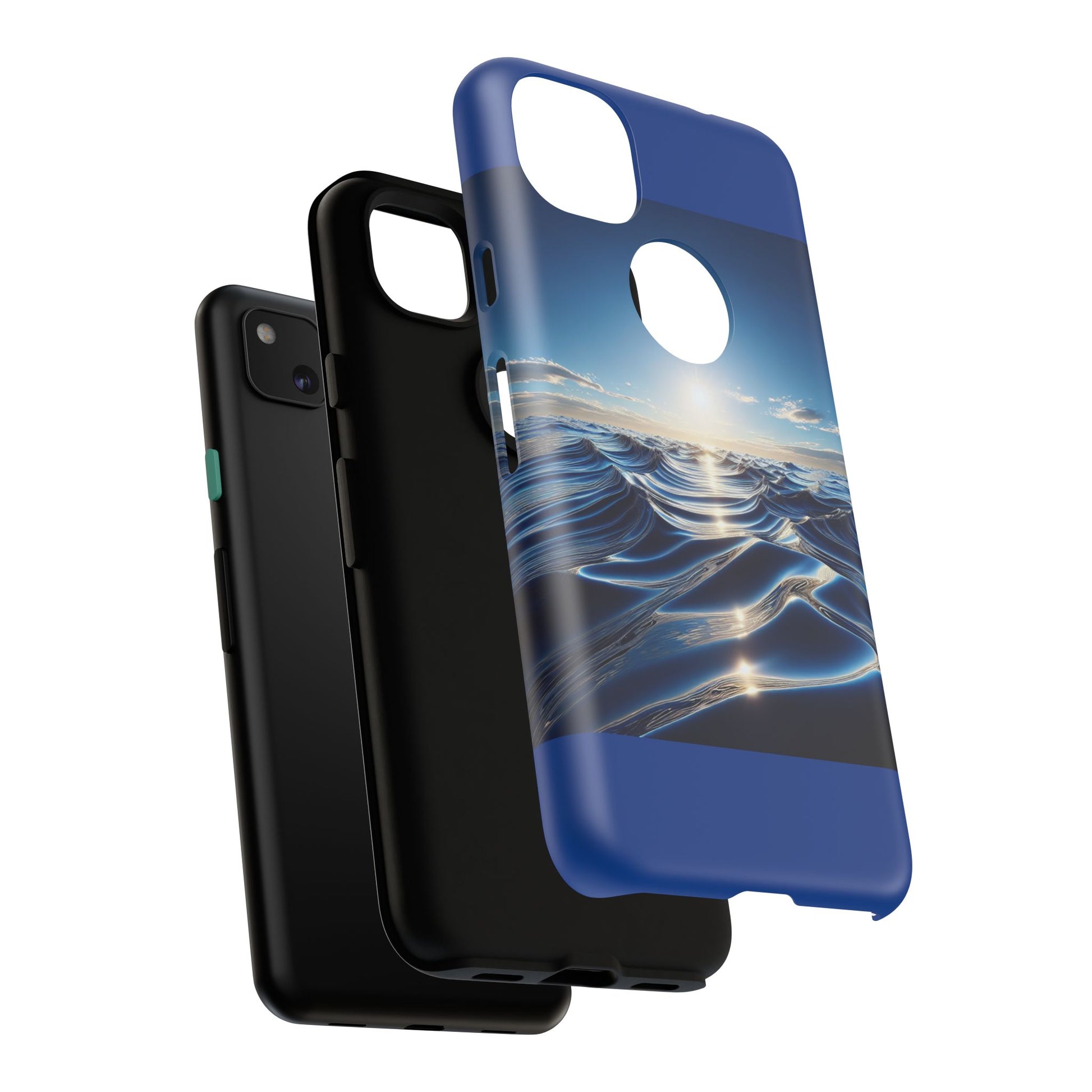 Ocean Wave Phone Case, Tough Phone Cover, Stylish Cell Case, Gift for Beach Lovers, Customizable Phone Accessory