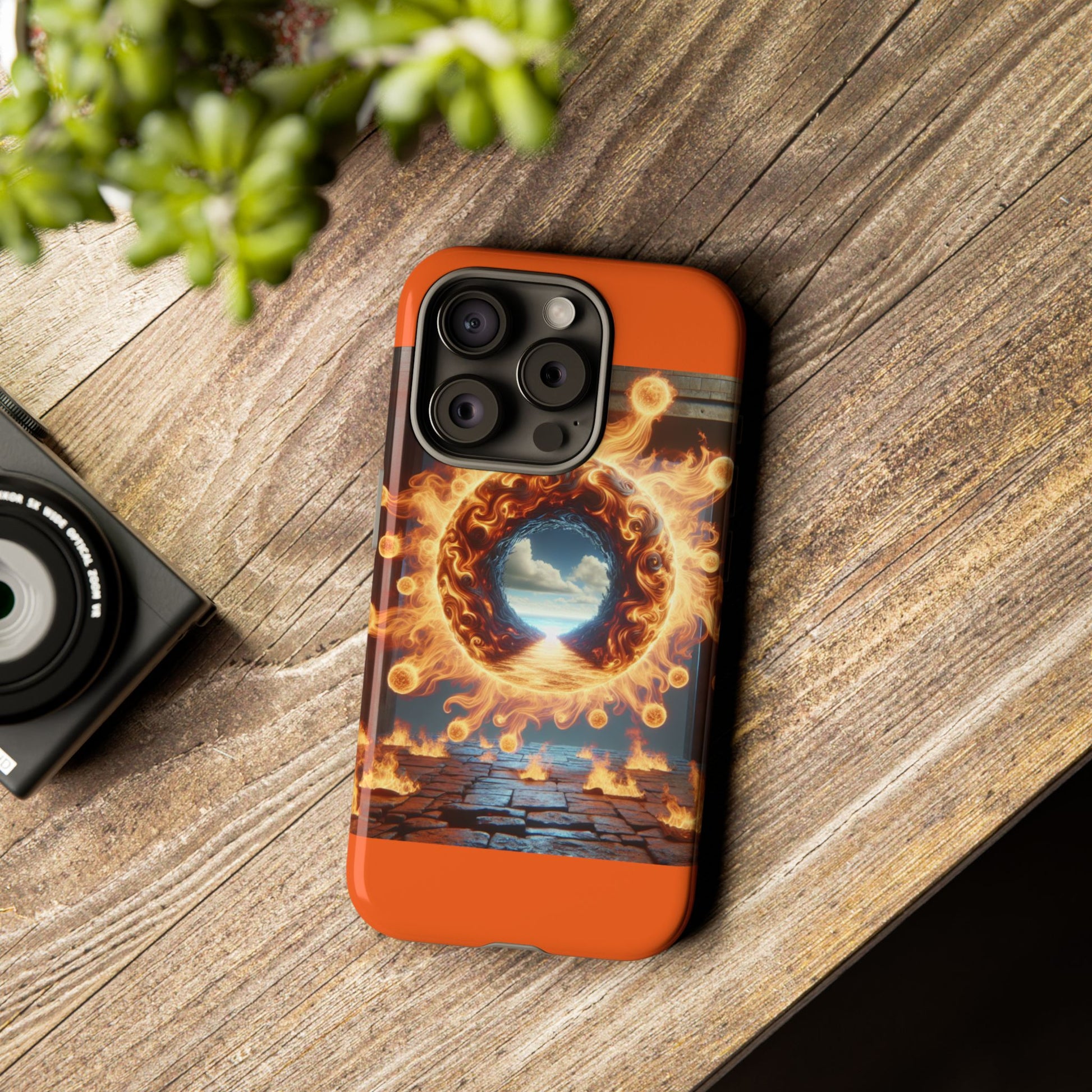 Vibrant Phone Case, Tough Cases for Gamers, Fire Element Phone Cover, Unique Protector, Game Lover Gifts