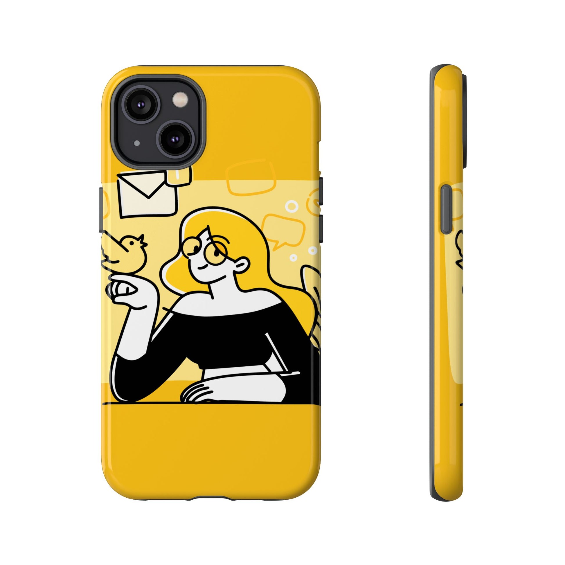 Chic Phone Case with Playful Design, Smartphone Cover, Unique Gift, Trendy Accessory, Eco-Friendly Case