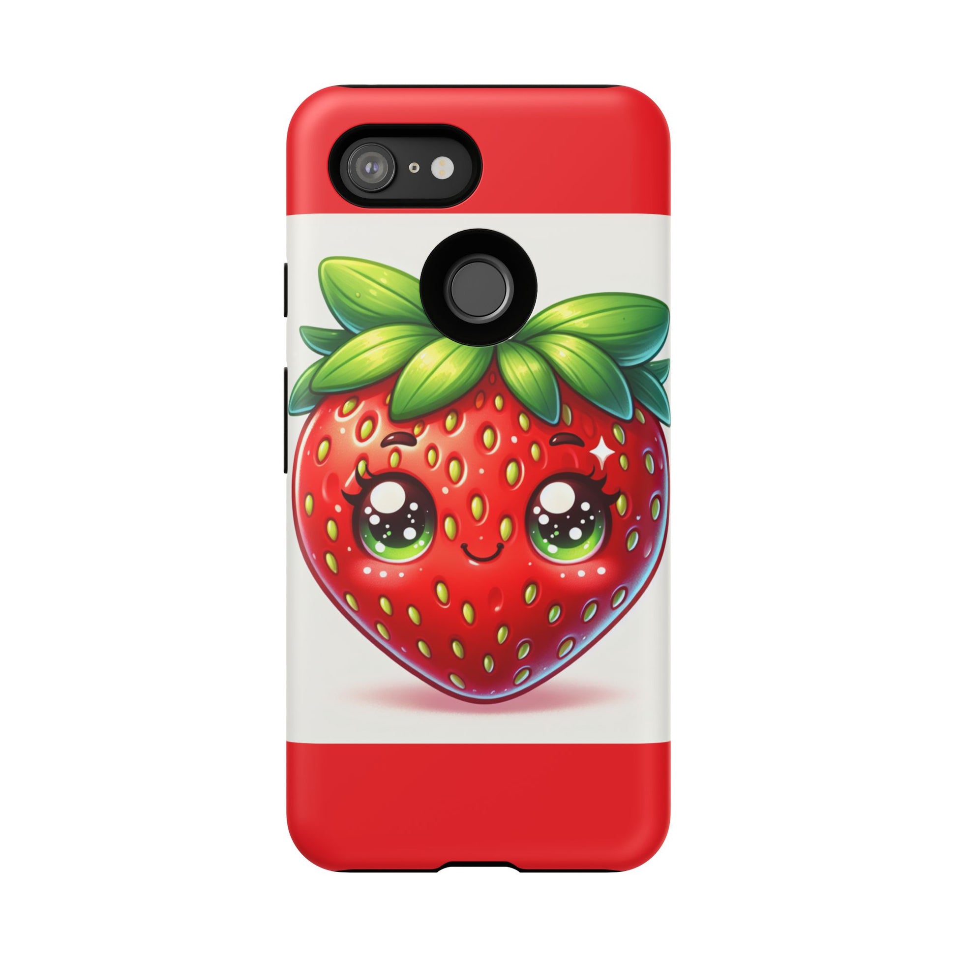 Cute Strawberry iPhone Case, Tough Phone Cases, Stylish Accessories, Fun Design for Kids and Adults, Perfect Gift for All Occasions