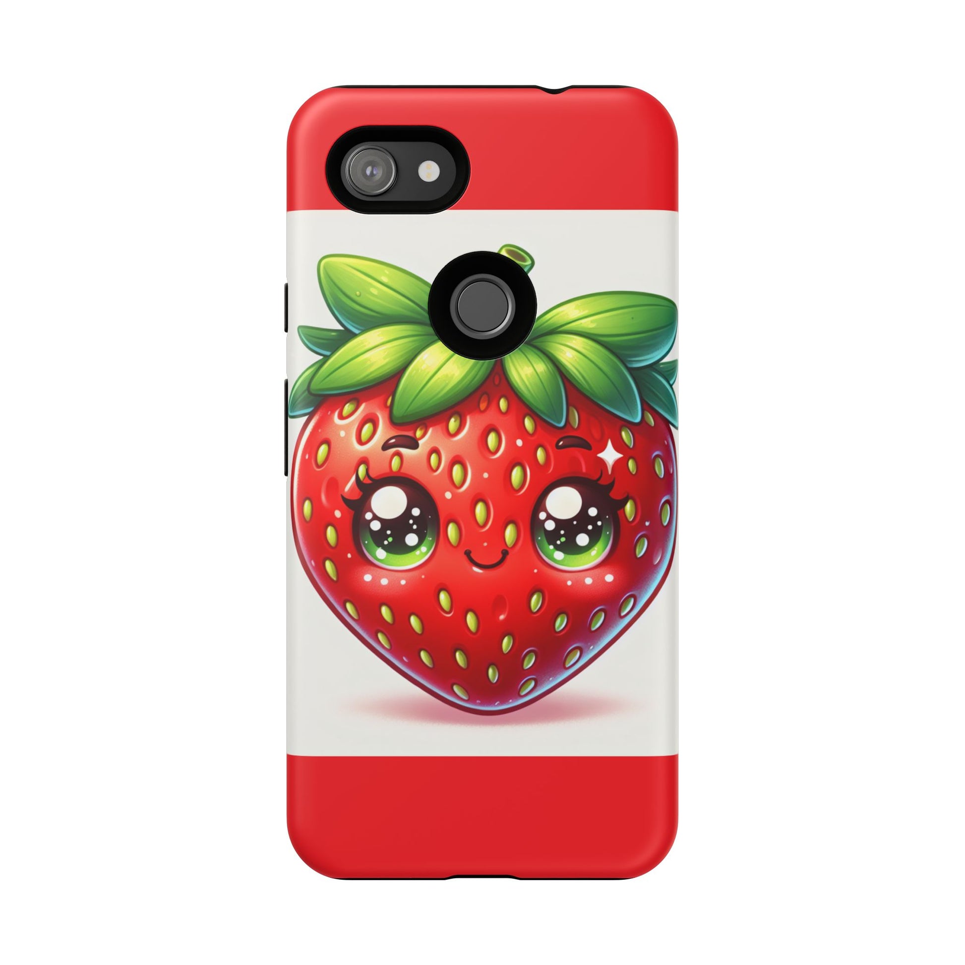 Cute Strawberry iPhone Case, Tough Phone Cases, Stylish Accessories, Fun Design for Kids and Adults, Perfect Gift for All Occasions