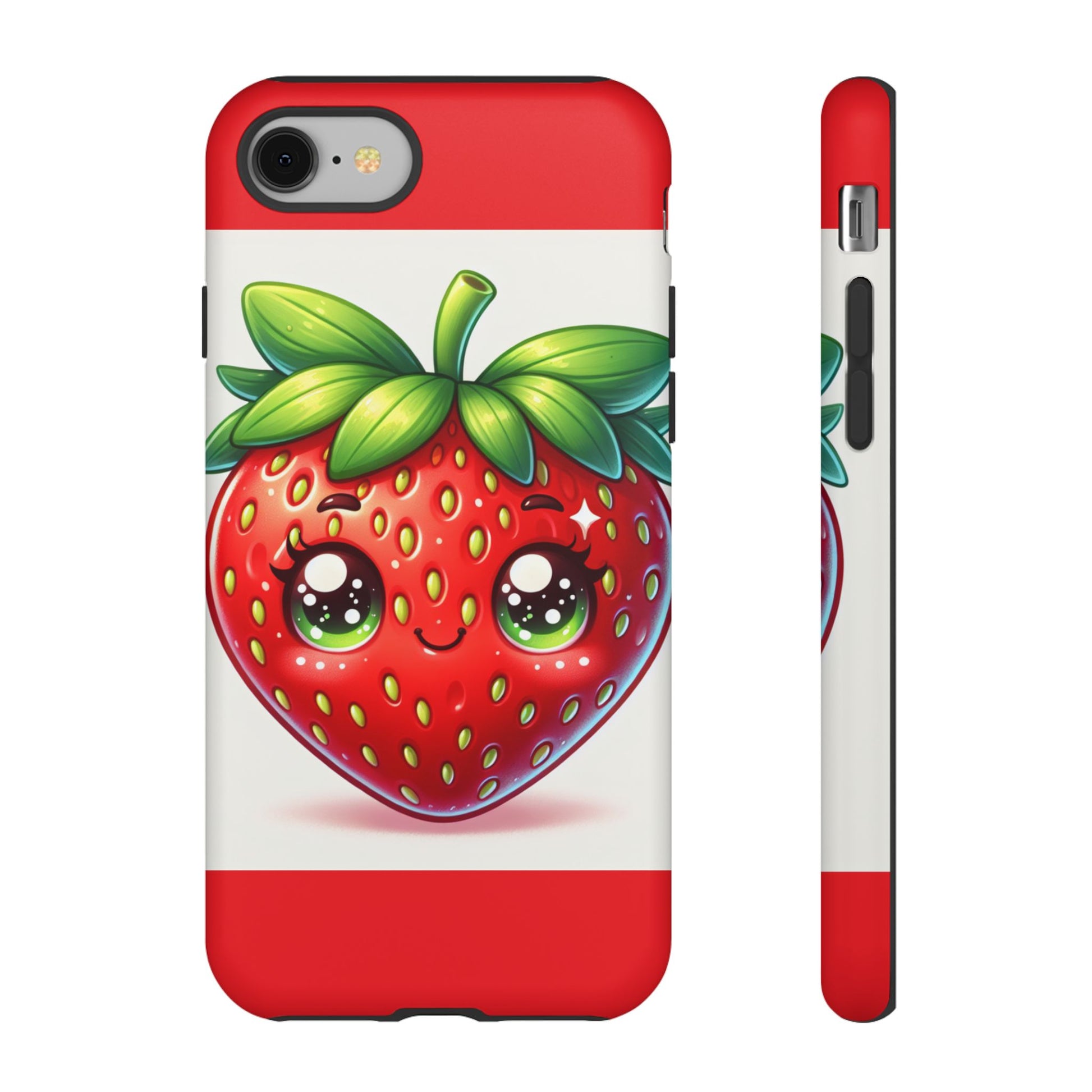 Cute Strawberry iPhone Case, Tough Phone Cases, Stylish Accessories, Fun Design for Kids and Adults, Perfect Gift for All Occasions