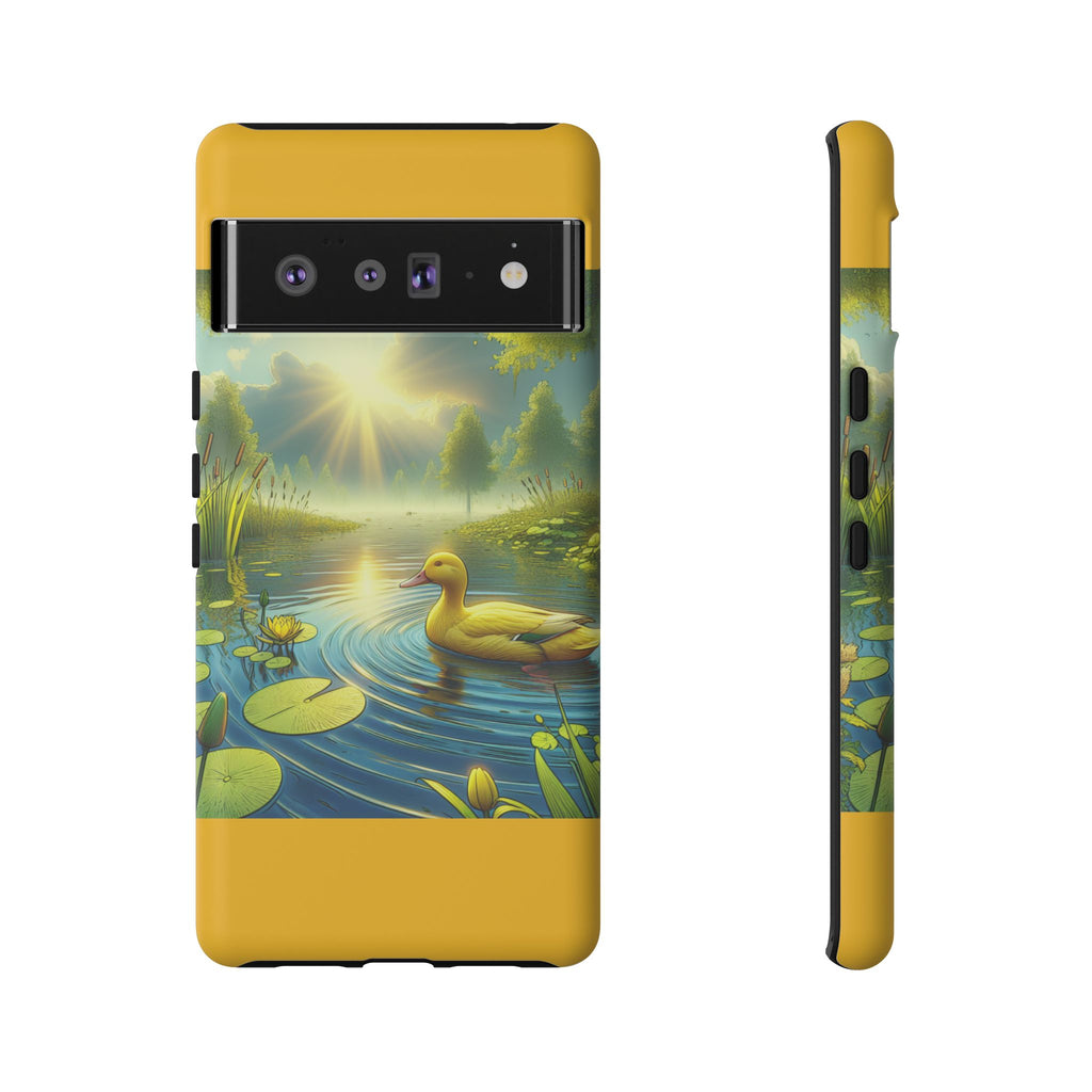Beautiful Duck Pond Phone Case, Nature Lover Gift, Tough Case, Springtime Accessory, Eco-Friendly Phone Cover, Vibrant Artwork