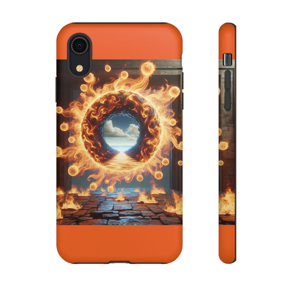 Vibrant Phone Case, Tough Cases for Gamers, Fire Element Phone Cover, Unique Protector, Game Lover Gifts