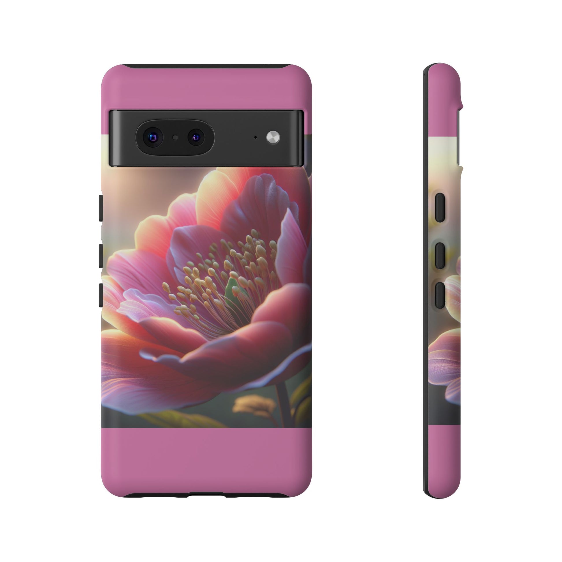 Pink Floral Phone Case, Tough Cases, Floral Design, Phone Accessory Gift, Nature Inspired, Trendy Tech Case