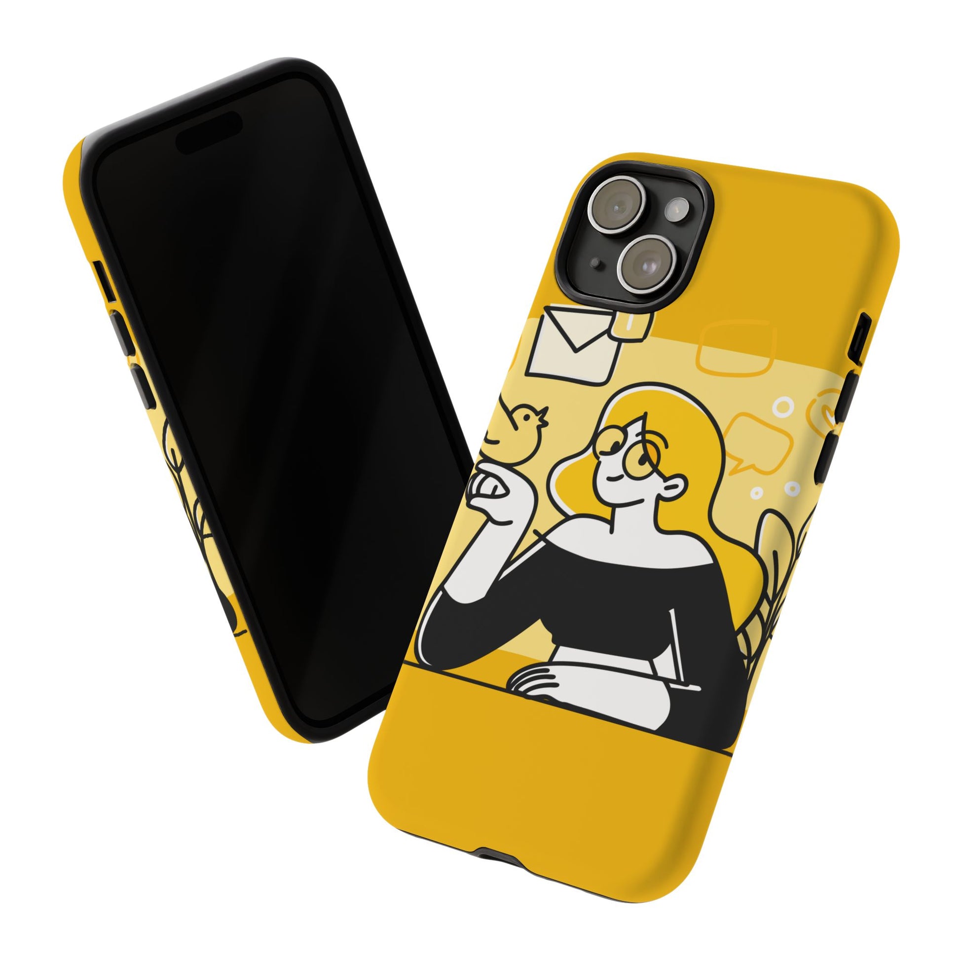 Chic Phone Case with Playful Design, Smartphone Cover, Unique Gift, Trendy Accessory, Eco-Friendly Case