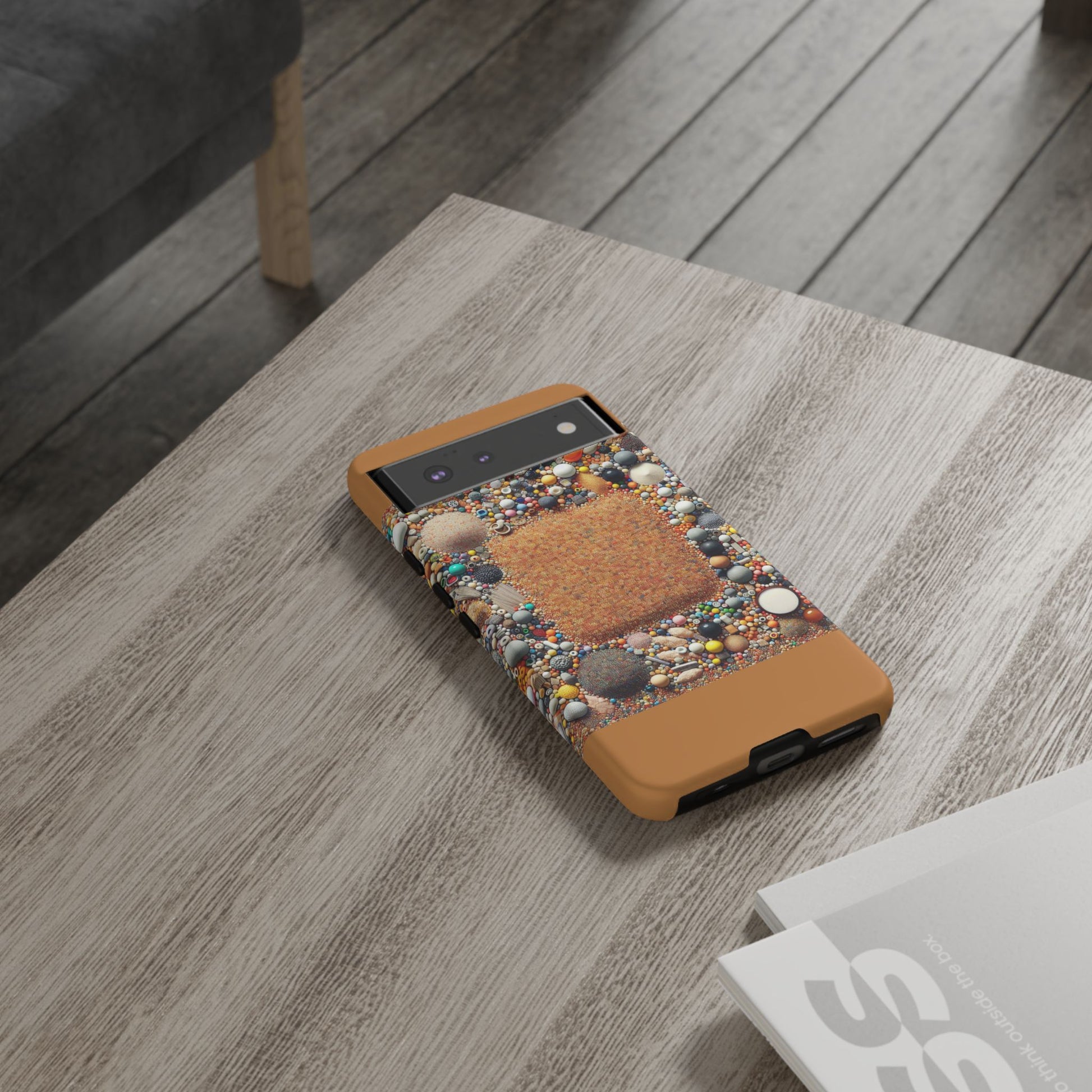 Colorful Phone Case with Unique Texture, Tough Case, Phone Accessory, Trendy Design, Gift for Tech Lovers, Durable Protection