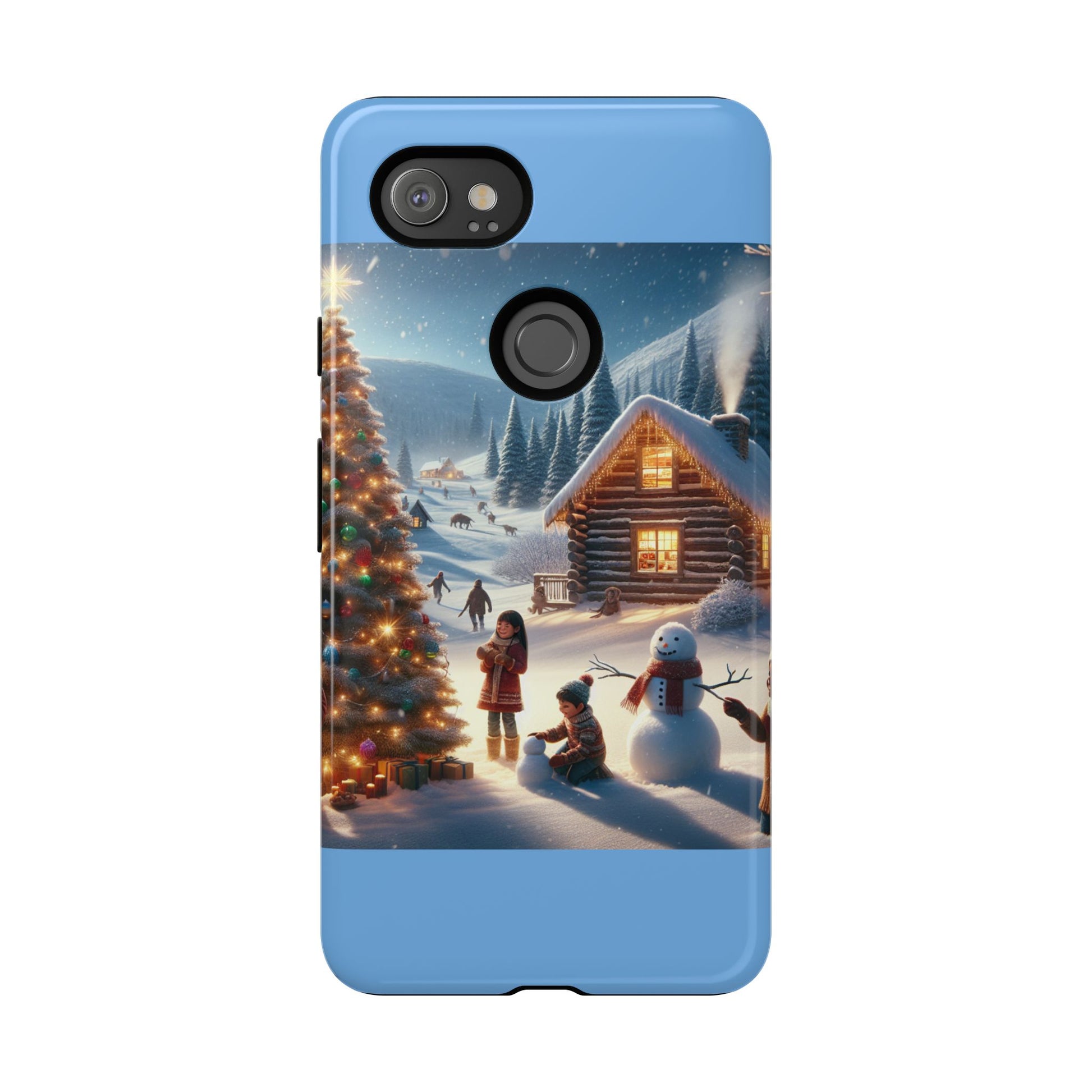 Winter Wonderland Phone Case, Holiday Gift for Him/Her, Cute Christmas Phone Cover, Unique Winter Scene Case, Festive Tech Accessories