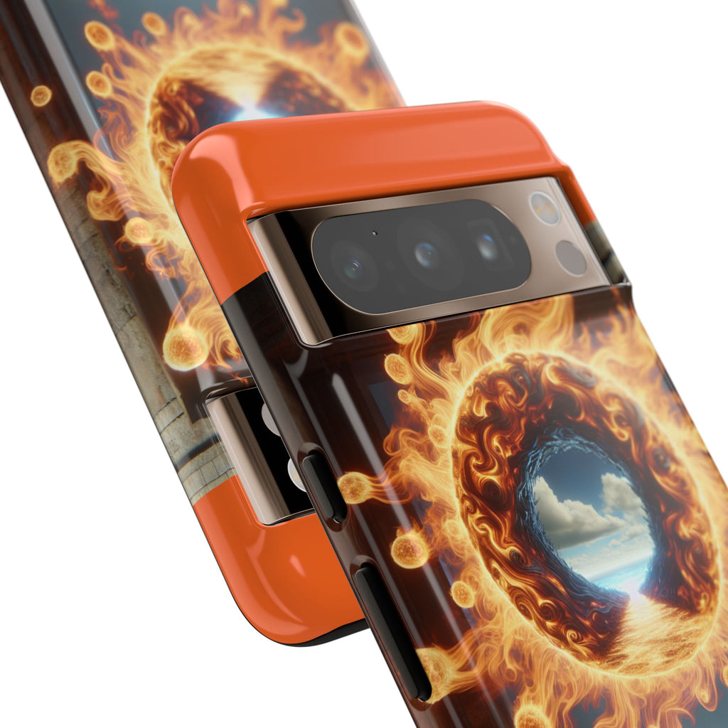Vibrant Phone Case, Tough Cases for Gamers, Fire Element Phone Cover, Unique Protector, Game Lover Gifts