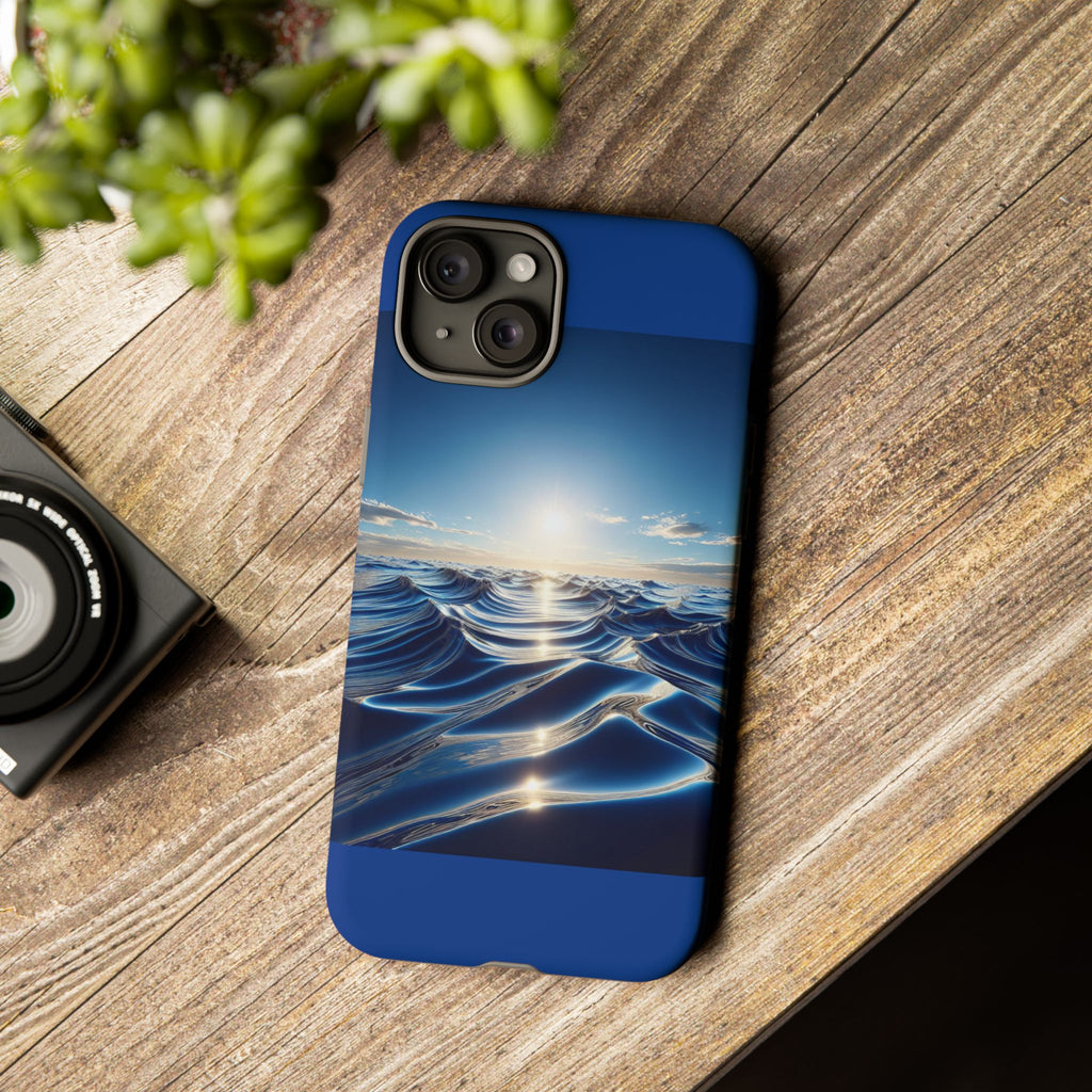 Ocean Wave Phone Case, Tough Phone Cover, Stylish Cell Case, Gift for Beach Lovers, Customizable Phone Accessory