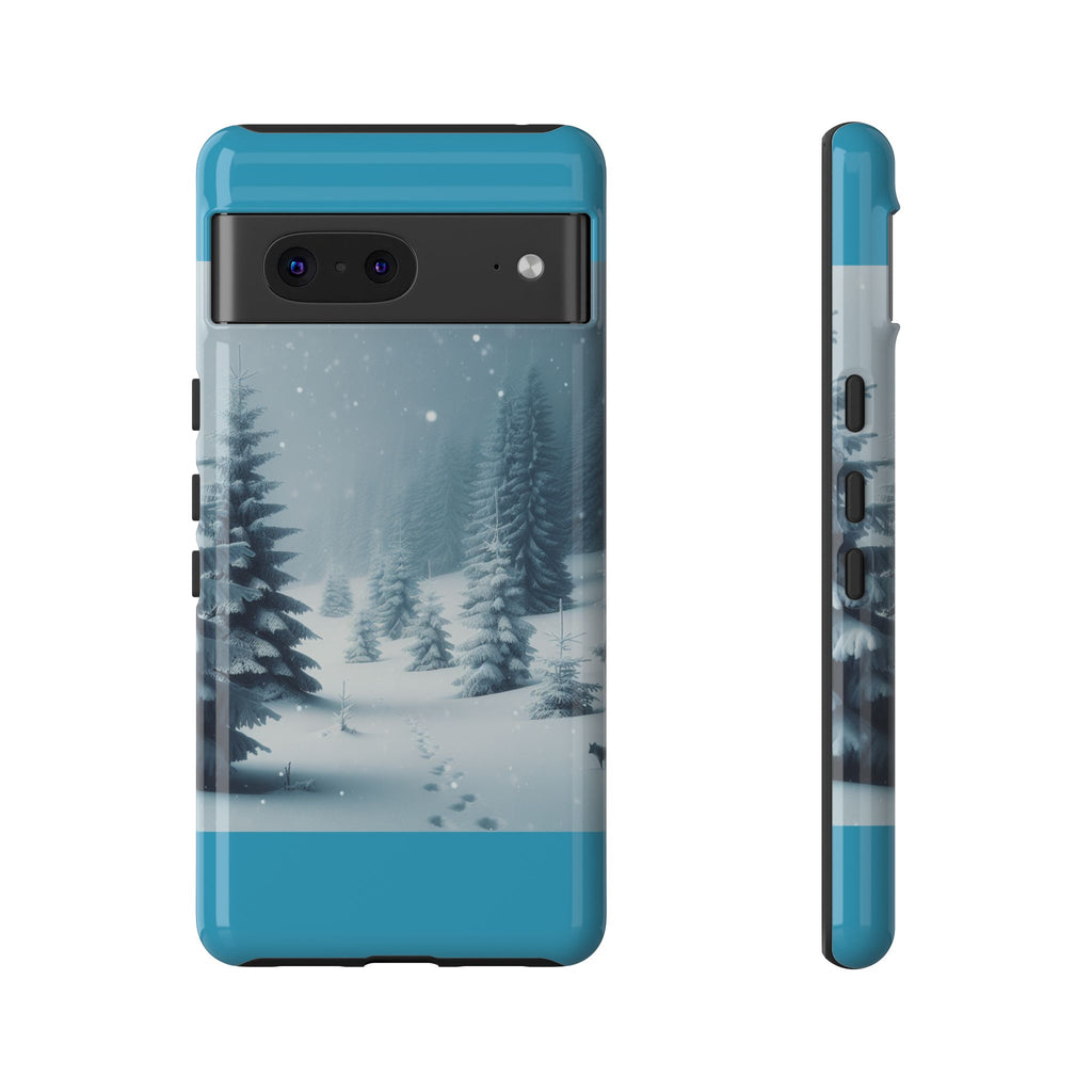 Winter Forest Phone Case, Tough Cases for iPhone, Snowy Landscape Design, Nature Lover Gift, Holiday Accessories