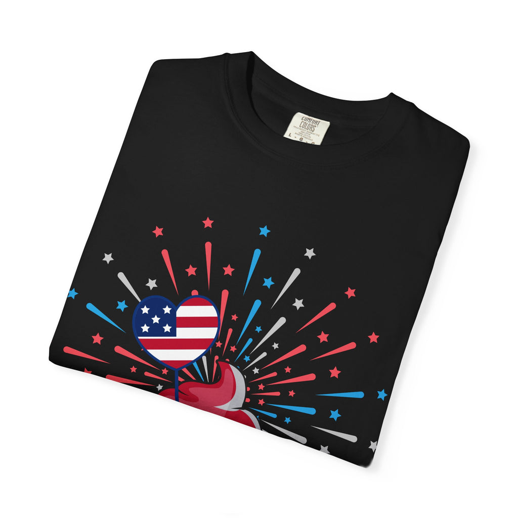 Patriotic Cupcake T-Shirt | Unisex Holiday Tee for Independence Day, 4th of July, Family Gatherings, BBQs, Summer Parties