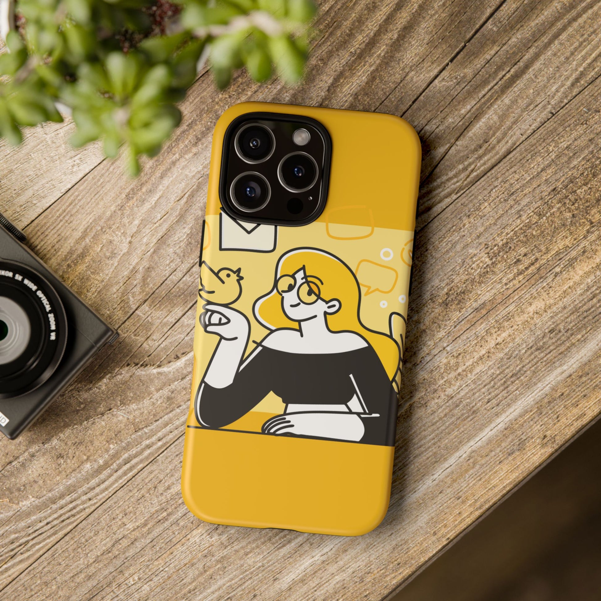 Chic Phone Case with Playful Design, Smartphone Cover, Unique Gift, Trendy Accessory, Eco-Friendly Case