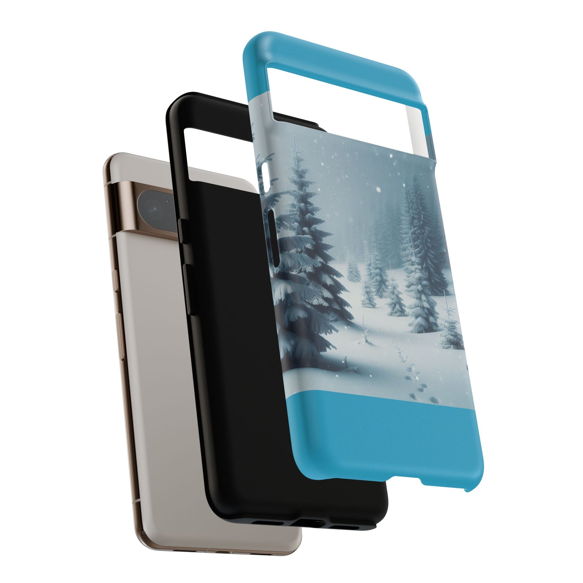 Winter Forest Phone Case, Tough Cases for iPhone, Snowy Landscape Design, Nature Lover Gift, Holiday Accessories