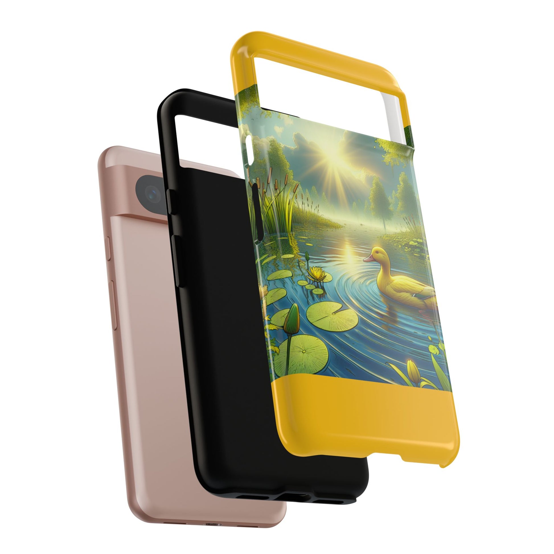 Beautiful Duck Pond Phone Case, Nature Lover Gift, Tough Case, Springtime Accessory, Eco-Friendly Phone Cover, Vibrant Artwork