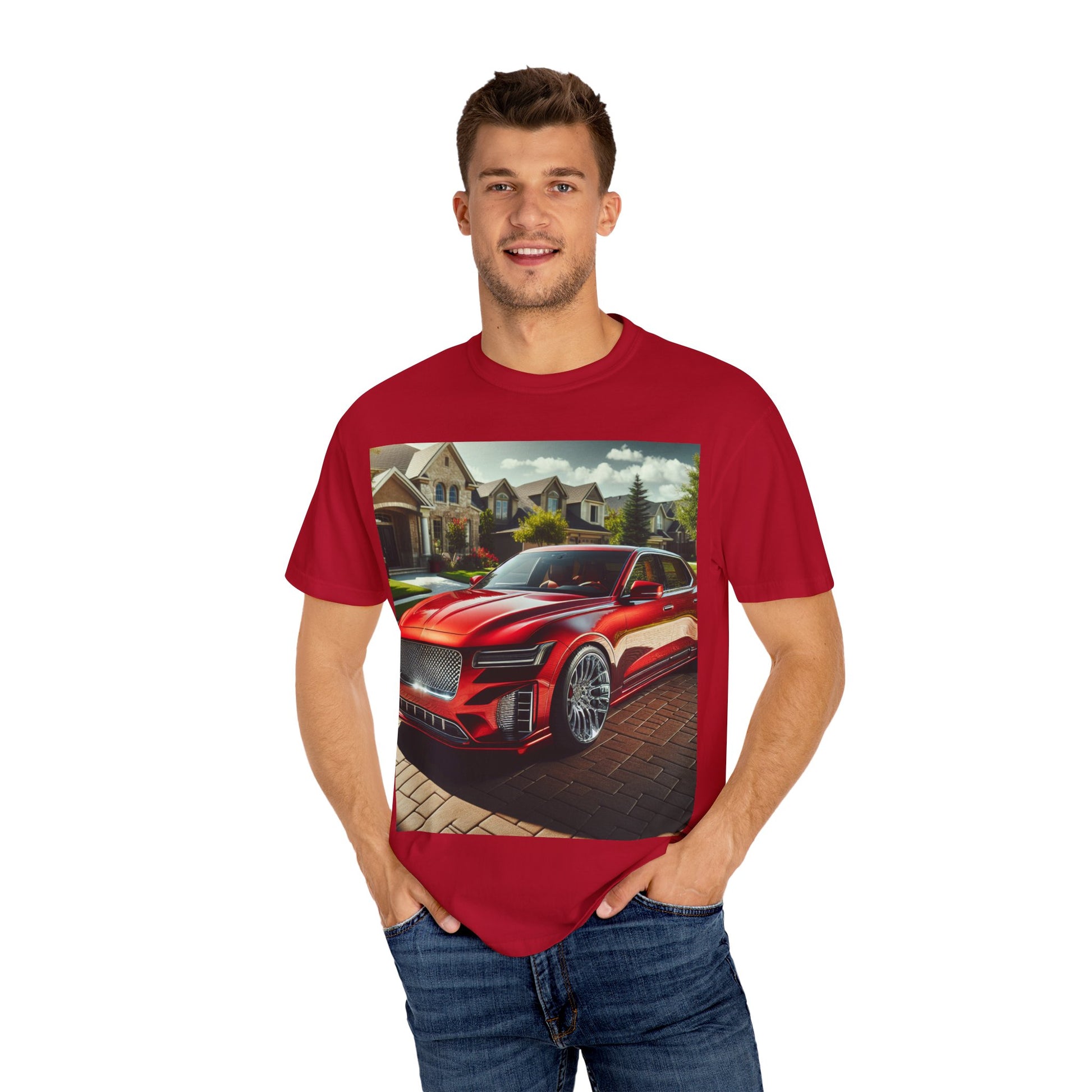 Sleek Car Graphic T-Shirt - Unisex Fashion Tee for Car Lovers, Perfect Gift for Birthdays, Car Shows, and Road Trips