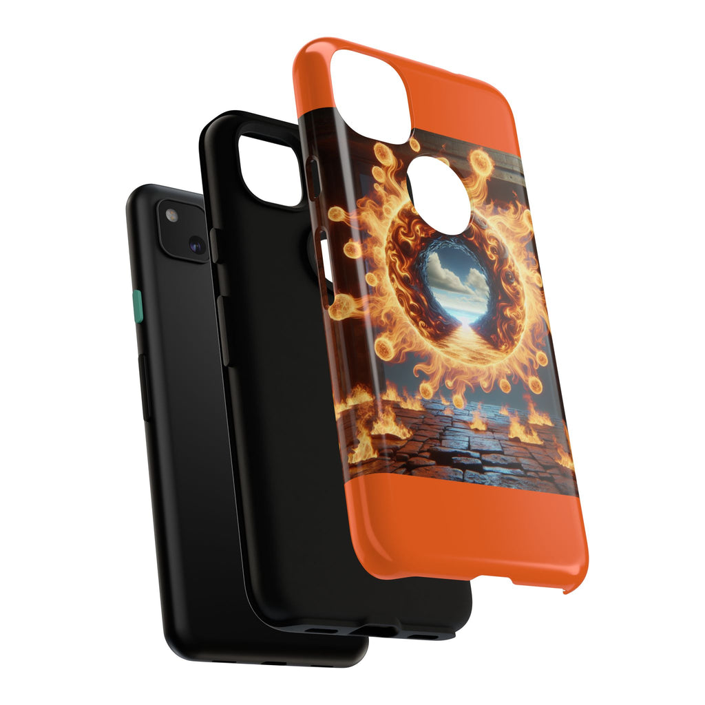 Vibrant Phone Case, Tough Cases for Gamers, Fire Element Phone Cover, Unique Protector, Game Lover Gifts