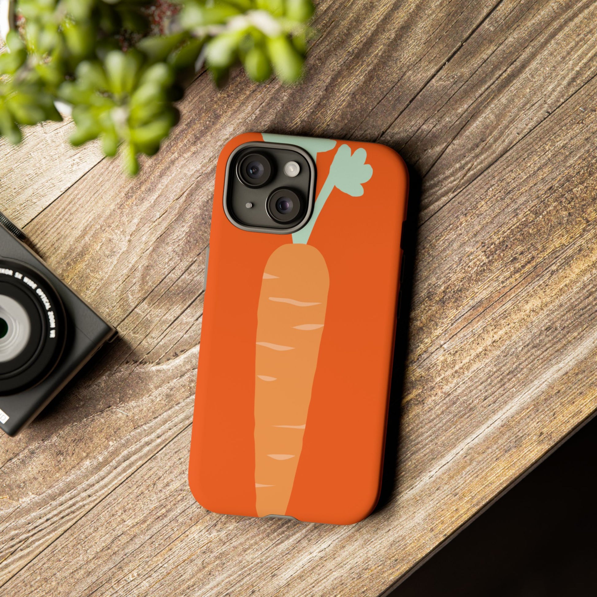 Tough Cases Carrot Phone Case, Cute Smartphone Cover, Fun Gift for Garden Lovers, Fall Decor, Vegan Accessories, Colorful Case