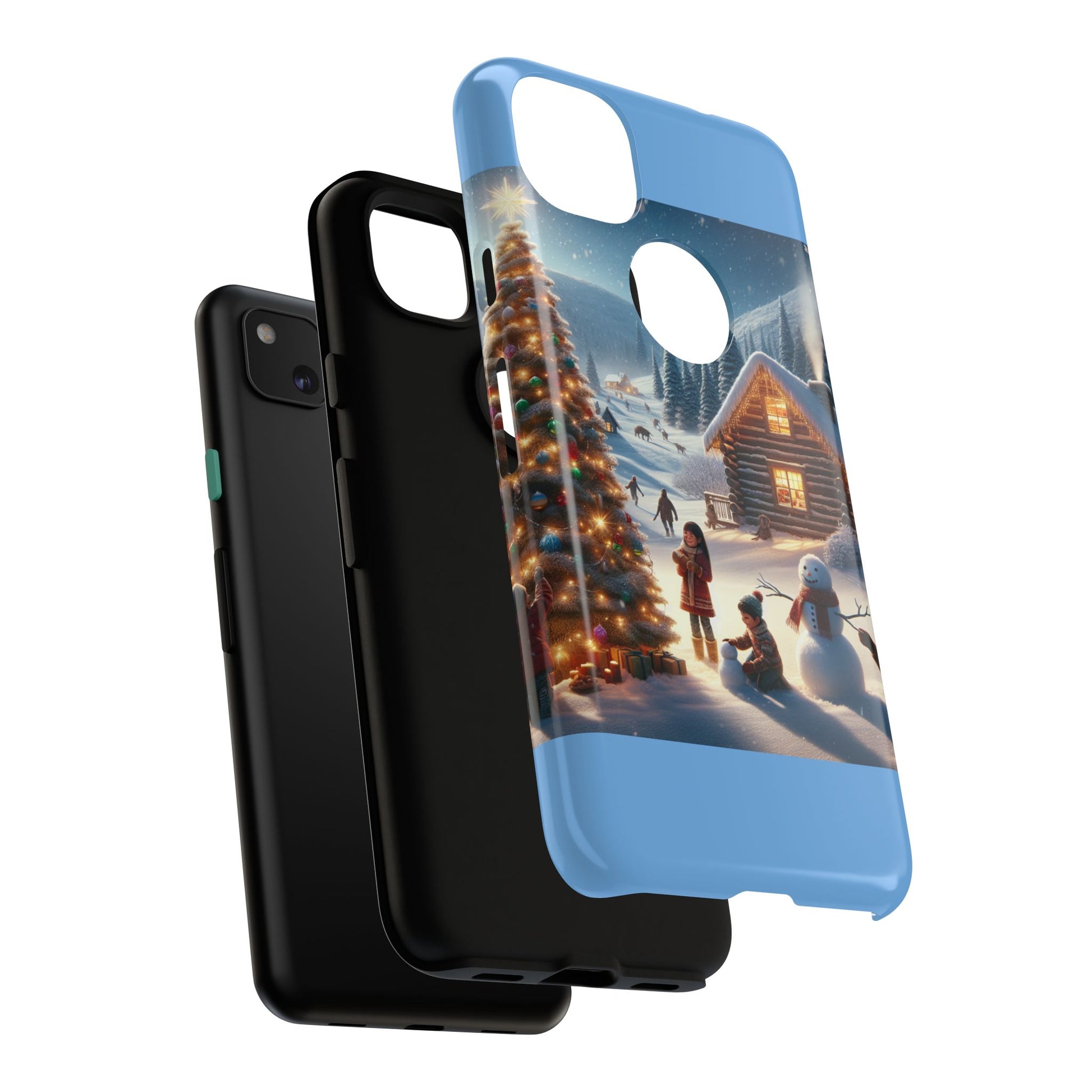 Winter Wonderland Phone Case, Holiday Gift for Him/Her, Cute Christmas Phone Cover, Unique Winter Scene Case, Festive Tech Accessories