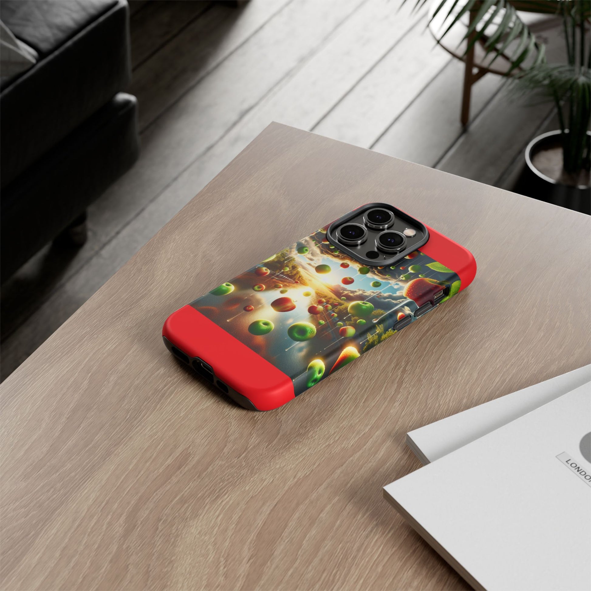 Vibrant Phone Case with Artistic Apple Design, Unique Gift for Art Lovers, Trendy Accessory for Any Occasion, Stylish Smartphone Cover