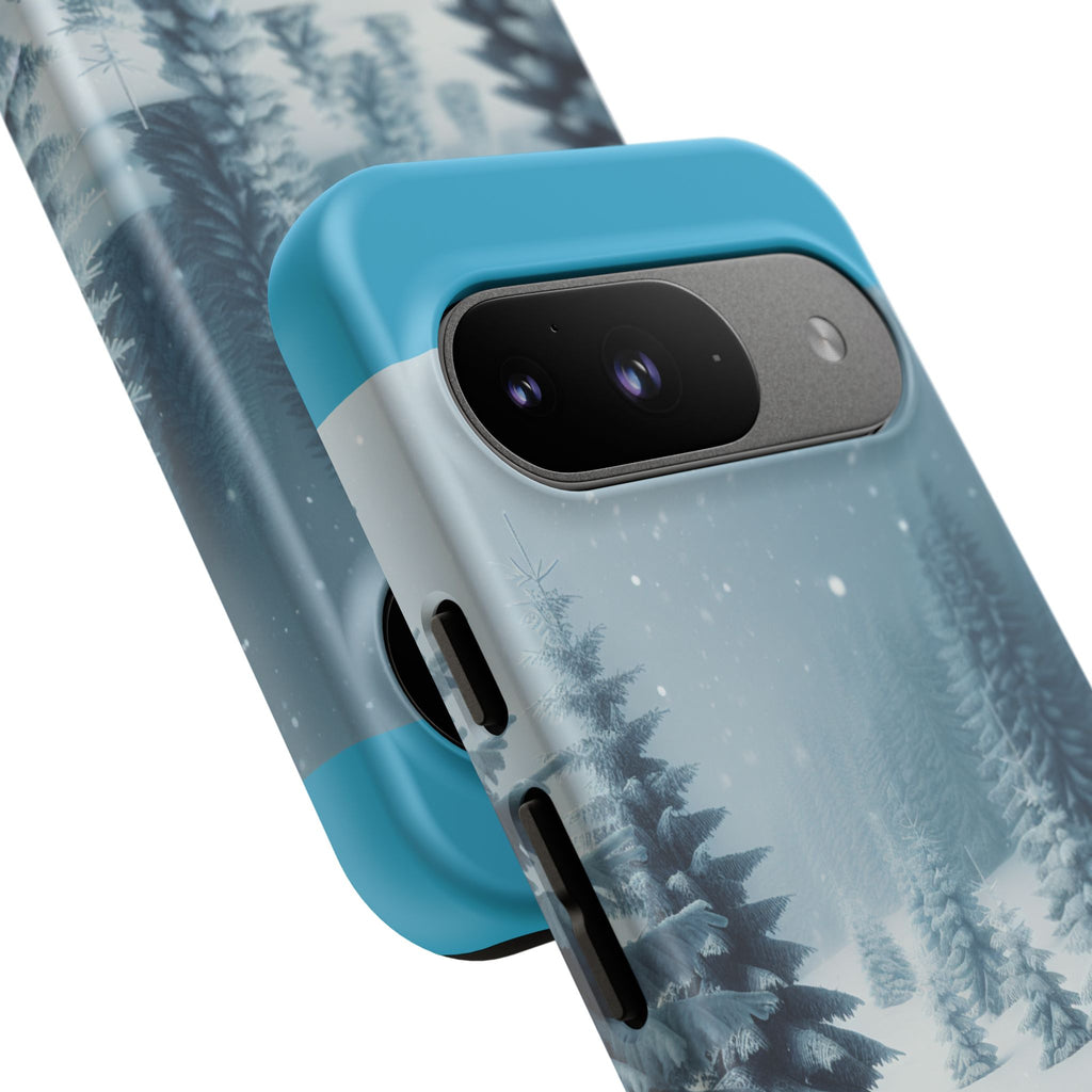 Winter Forest Phone Case, Tough Cases for iPhone, Snowy Landscape Design, Nature Lover Gift, Holiday Accessories