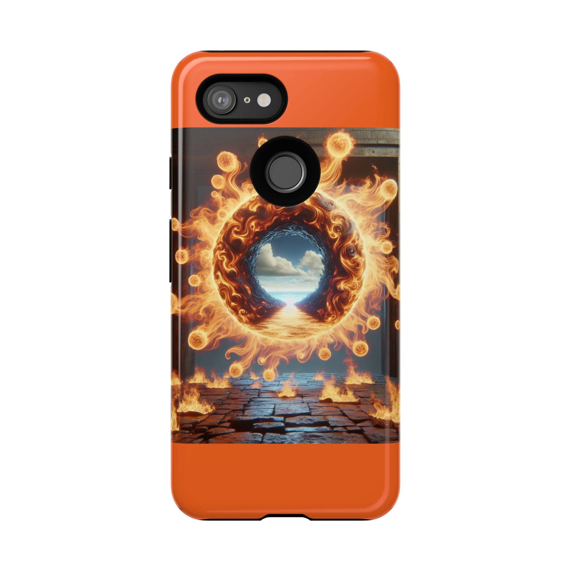 Vibrant Phone Case, Tough Cases for Gamers, Fire Element Phone Cover, Unique Protector, Game Lover Gifts